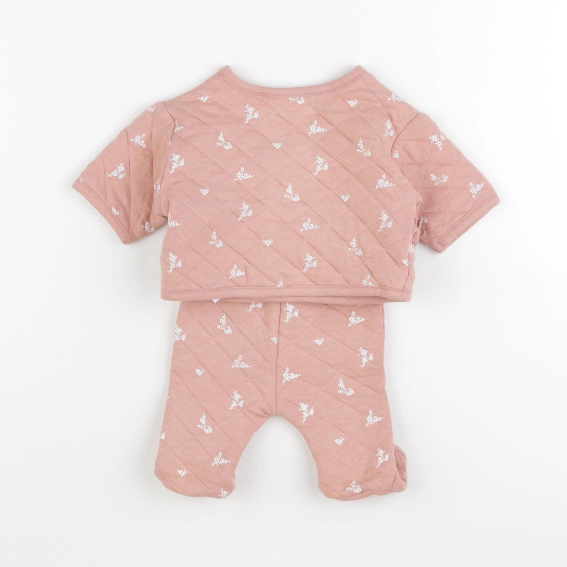 Vertbaudet - ensemble rose - 0 mois