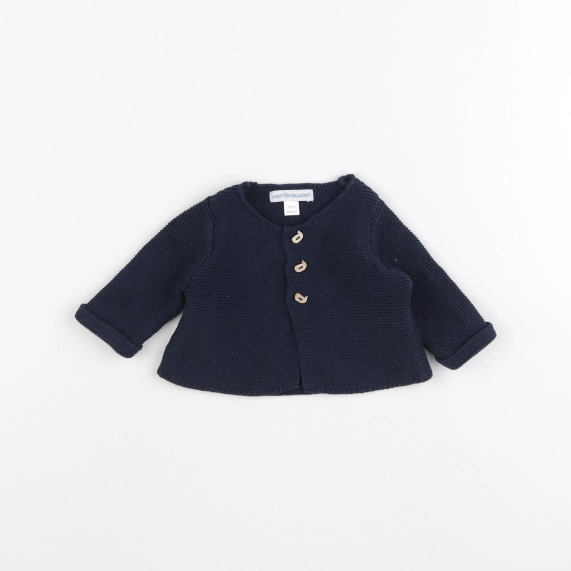 Vertbaudet - gilet bleu - 0 mois