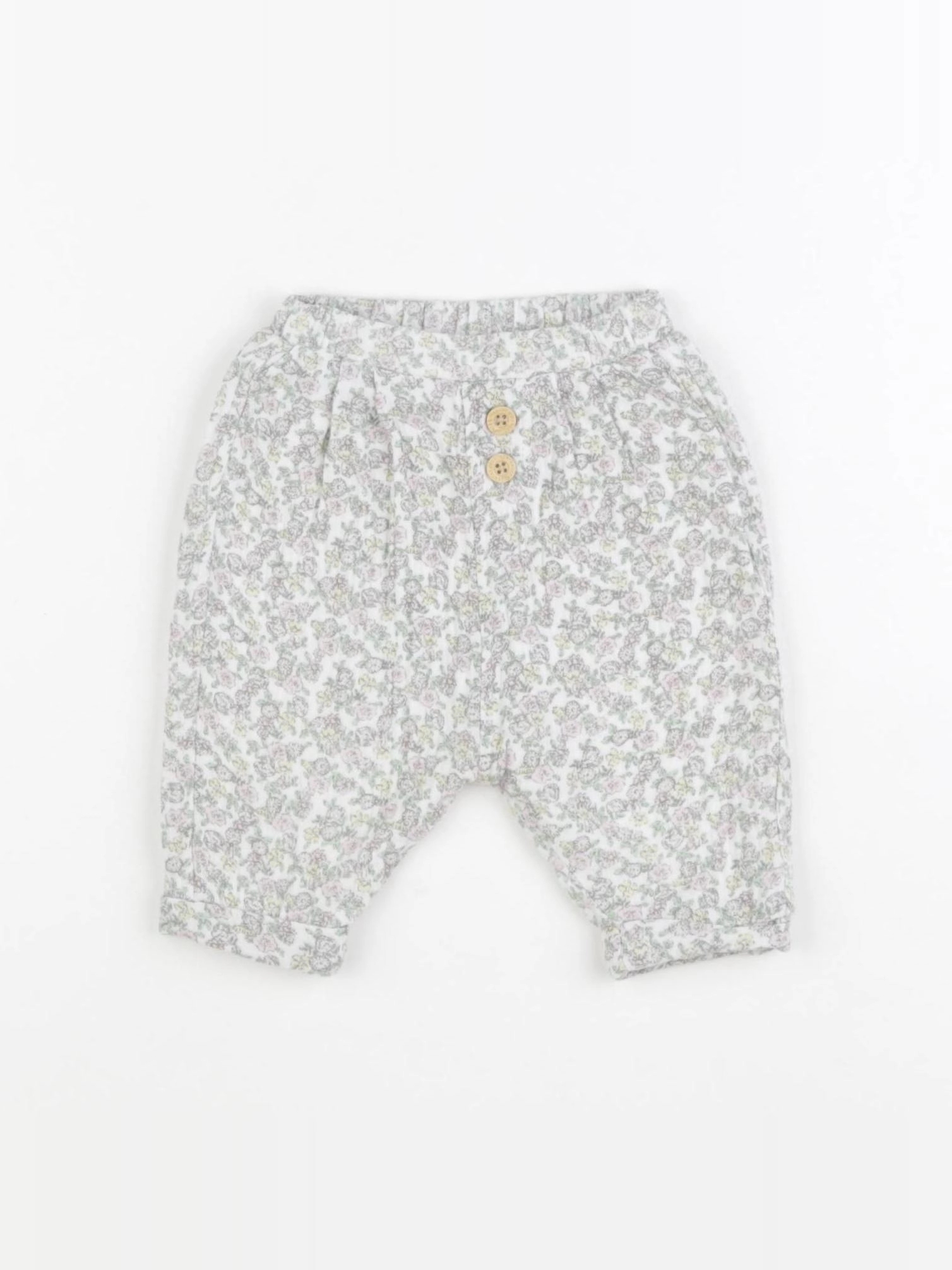 Vertbaudet - pantalon vert - 1 mois