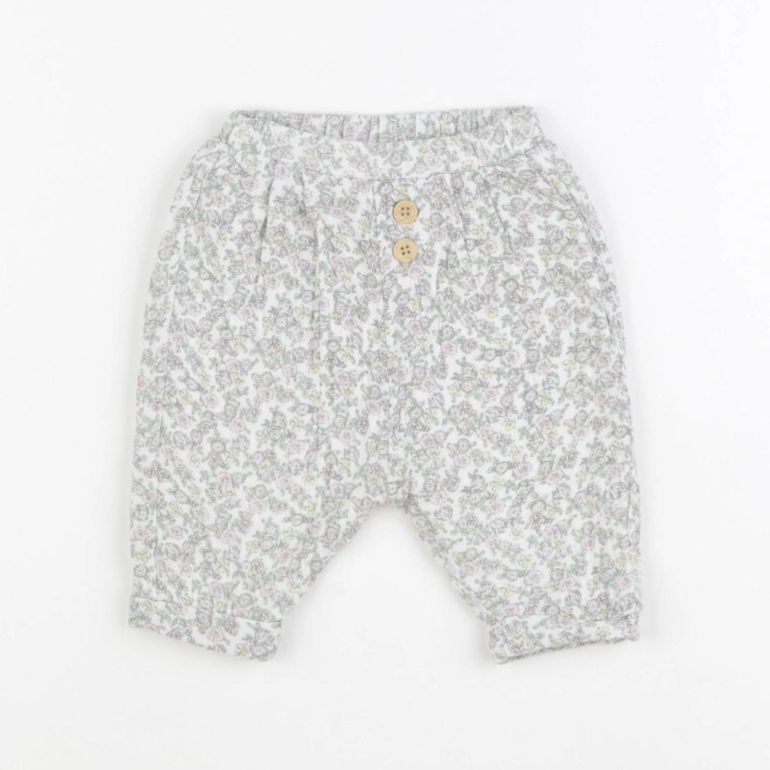 Vertbaudet - pantalon vert - 1 mois