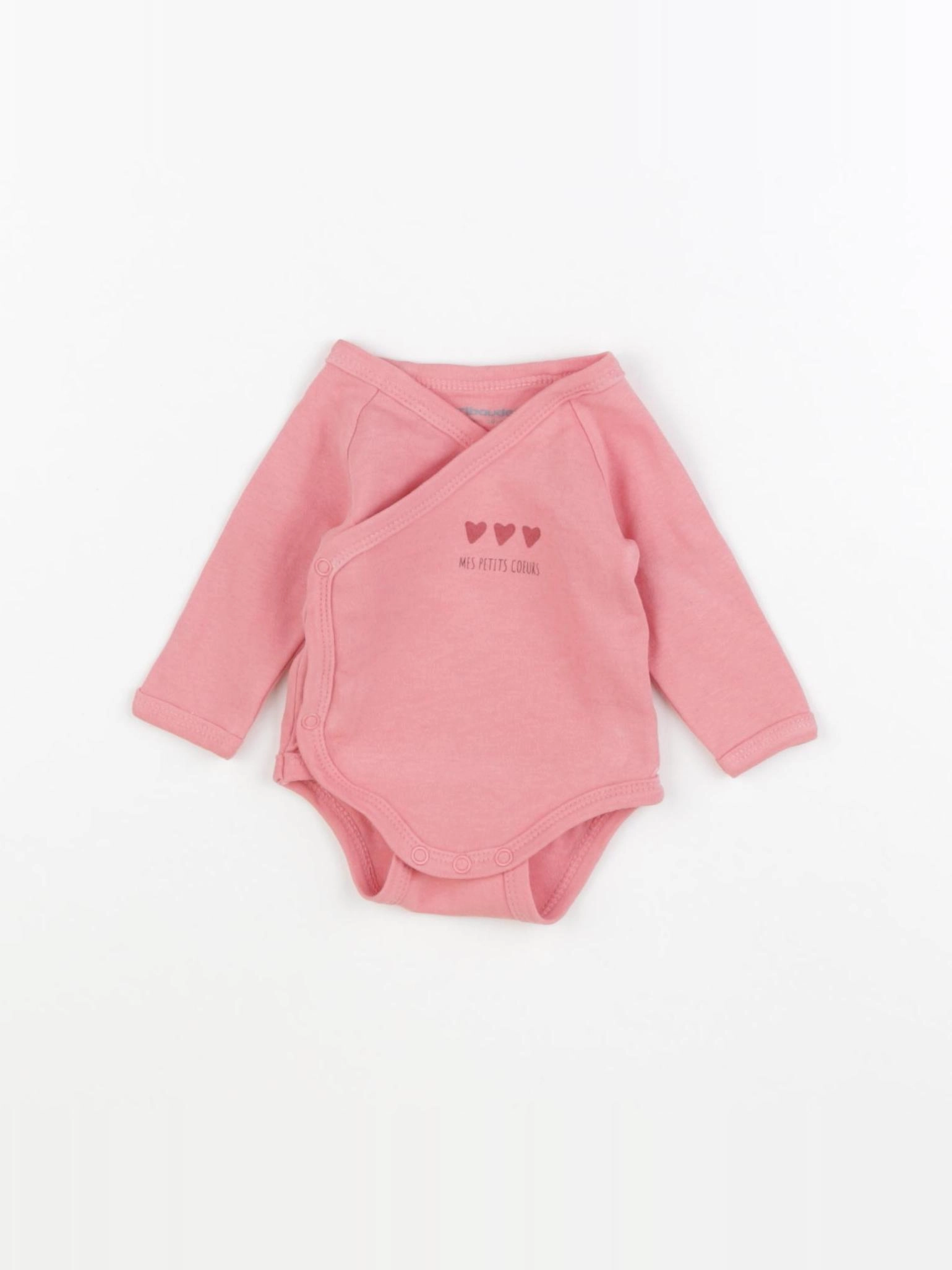 Vertbaudet - body rose - 0 mois