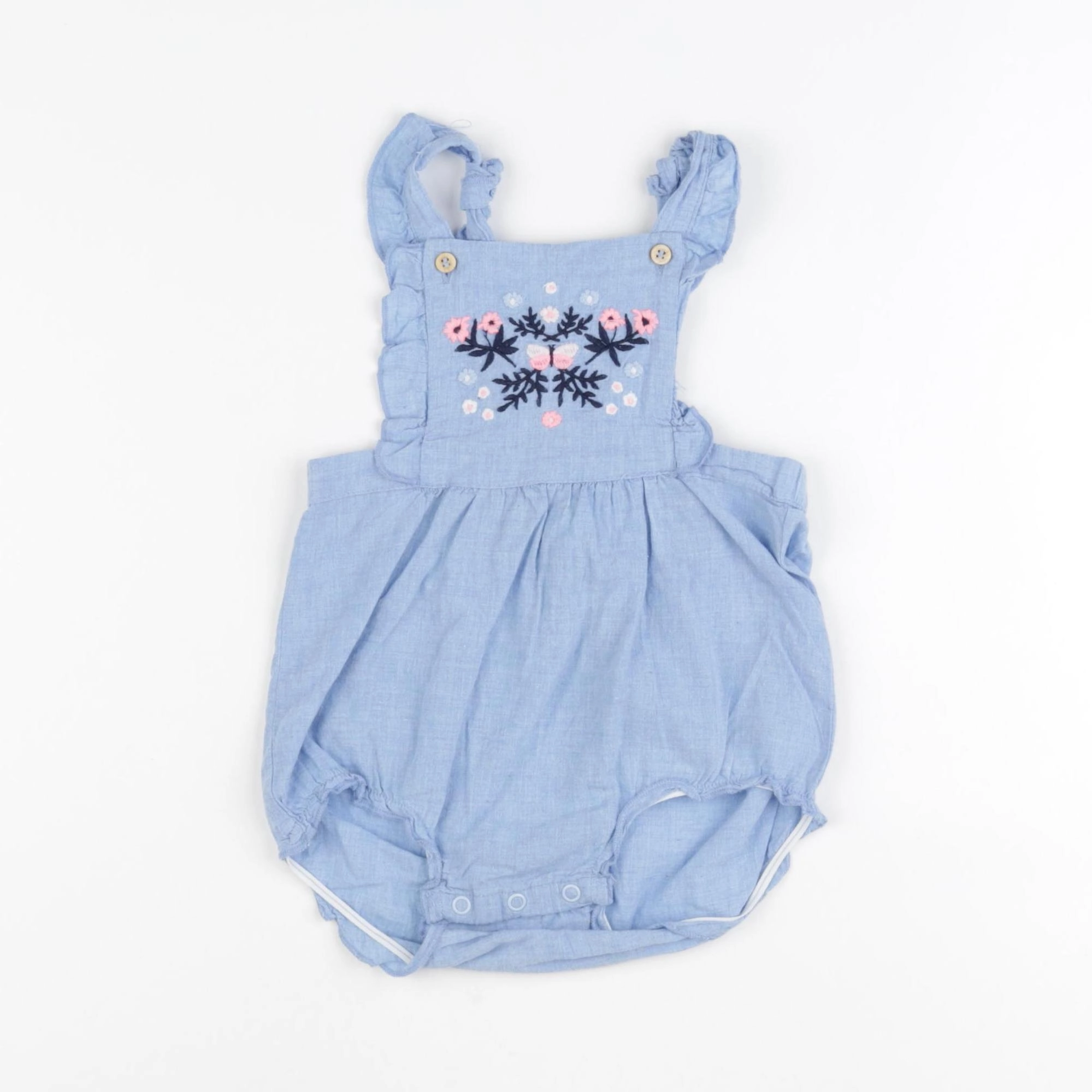 H&M - combinaison bleu - 12/18 mois