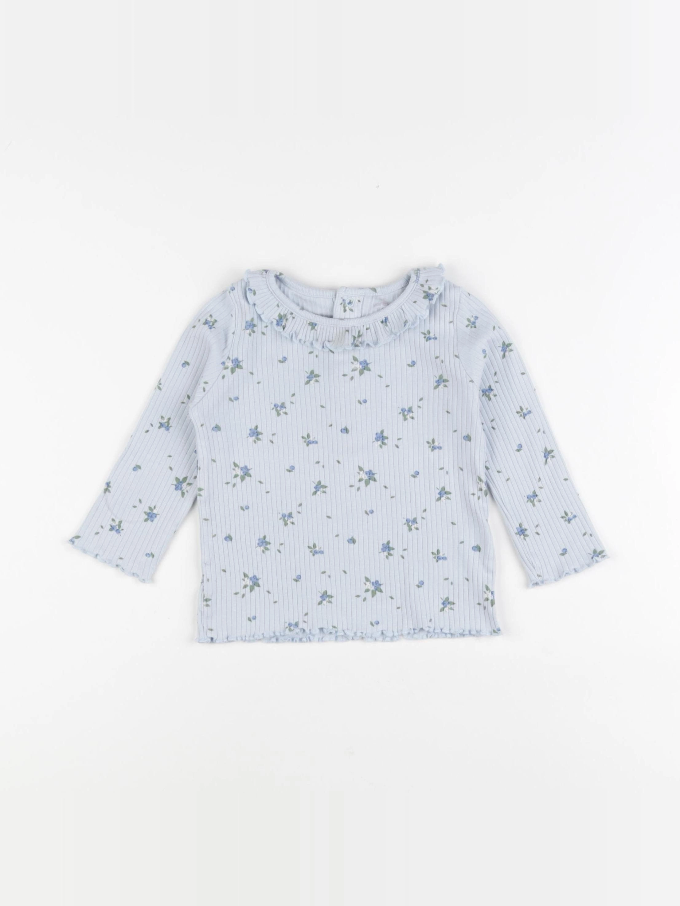 Vertbaudet - tee-shirt bleu - 12 mois
