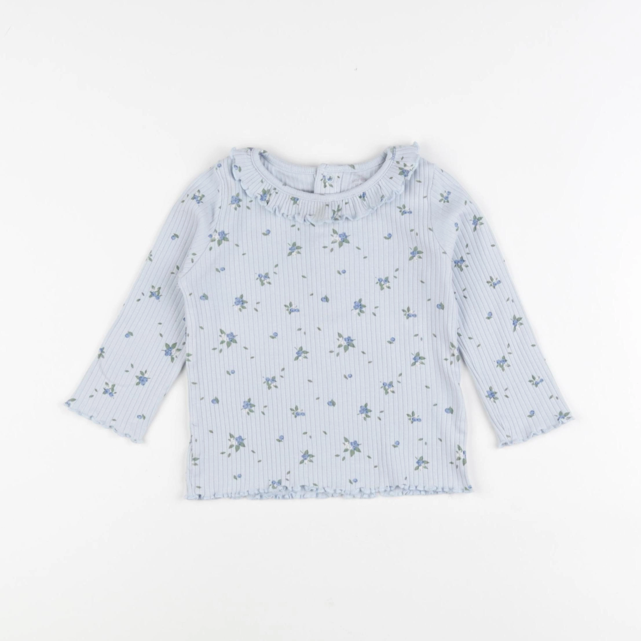 Vertbaudet - tee-shirt bleu - 12 mois