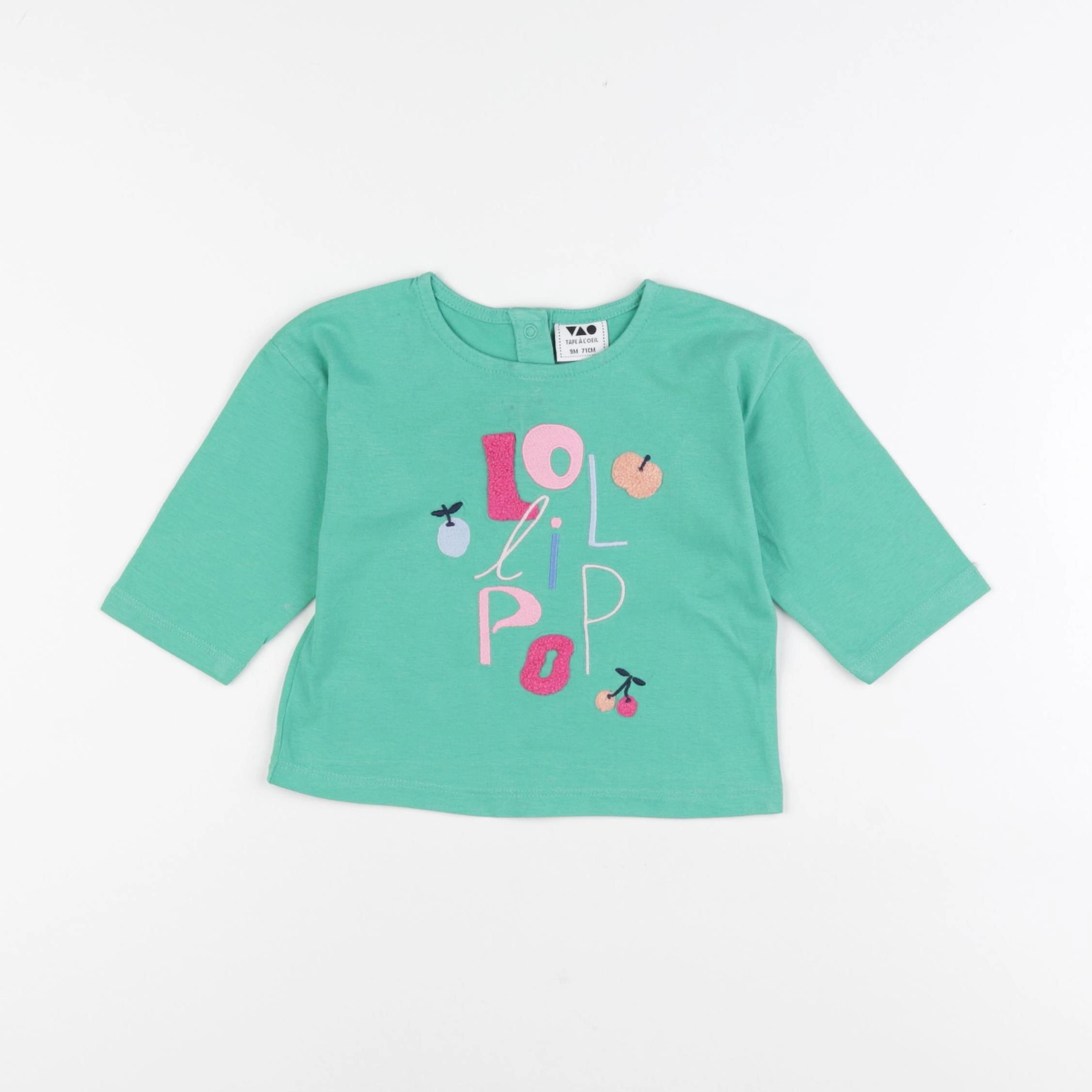 Tape à l'oeil - tee-shirt vert - 9 mois
