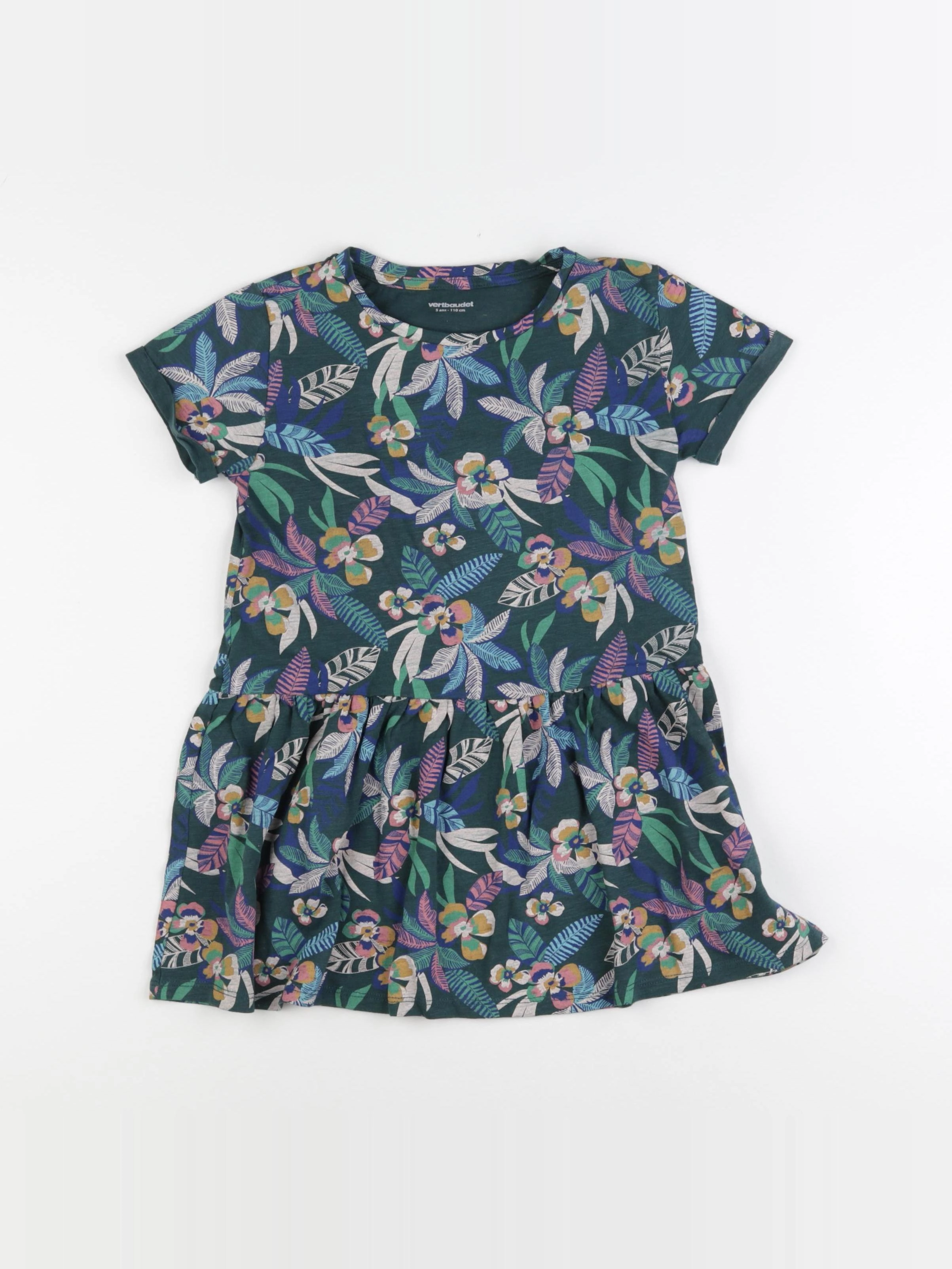 Vertbaudet - robe vert - 5 ans