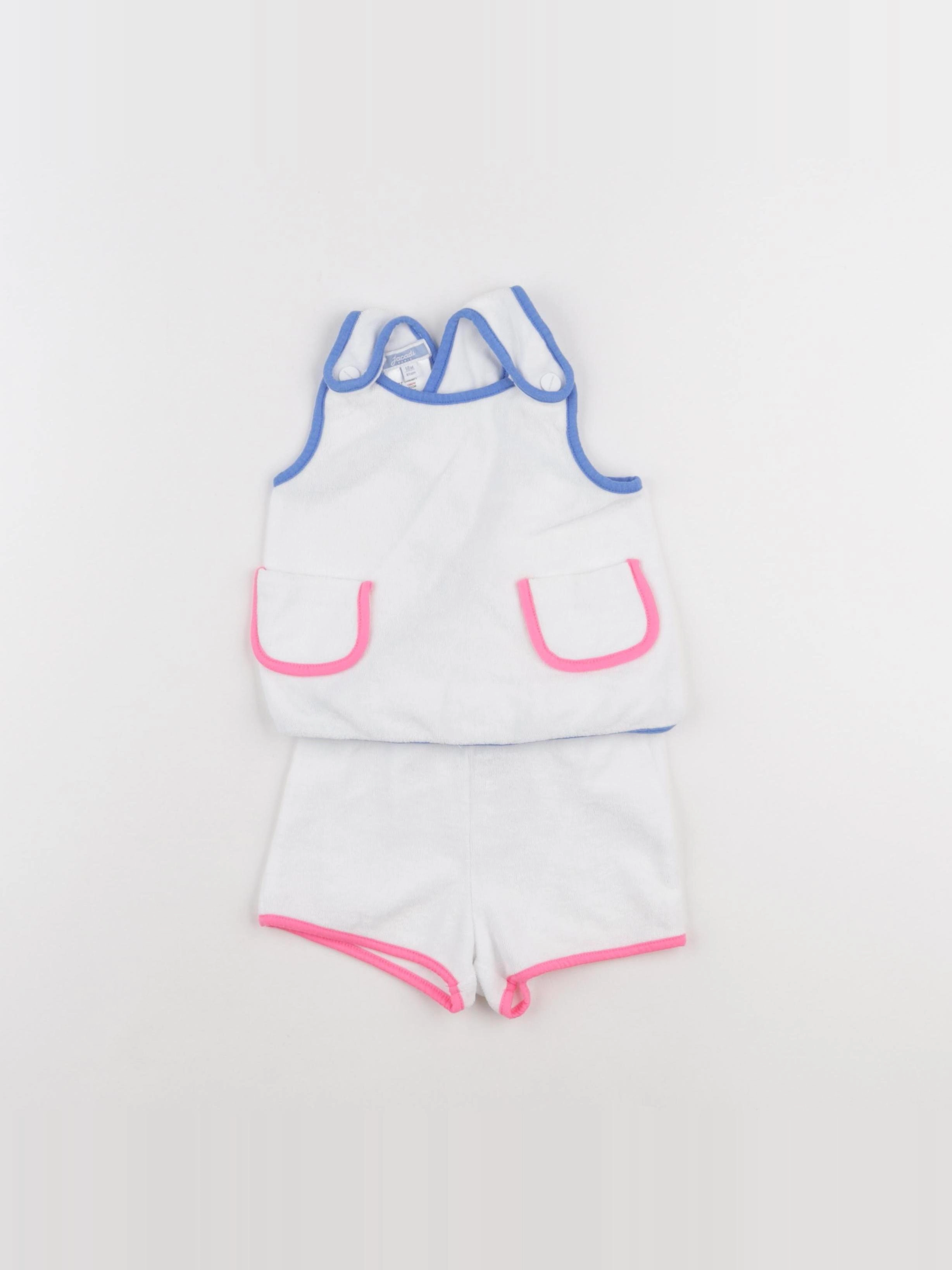Jacadi - ensemble blanc, bleu - 18 mois