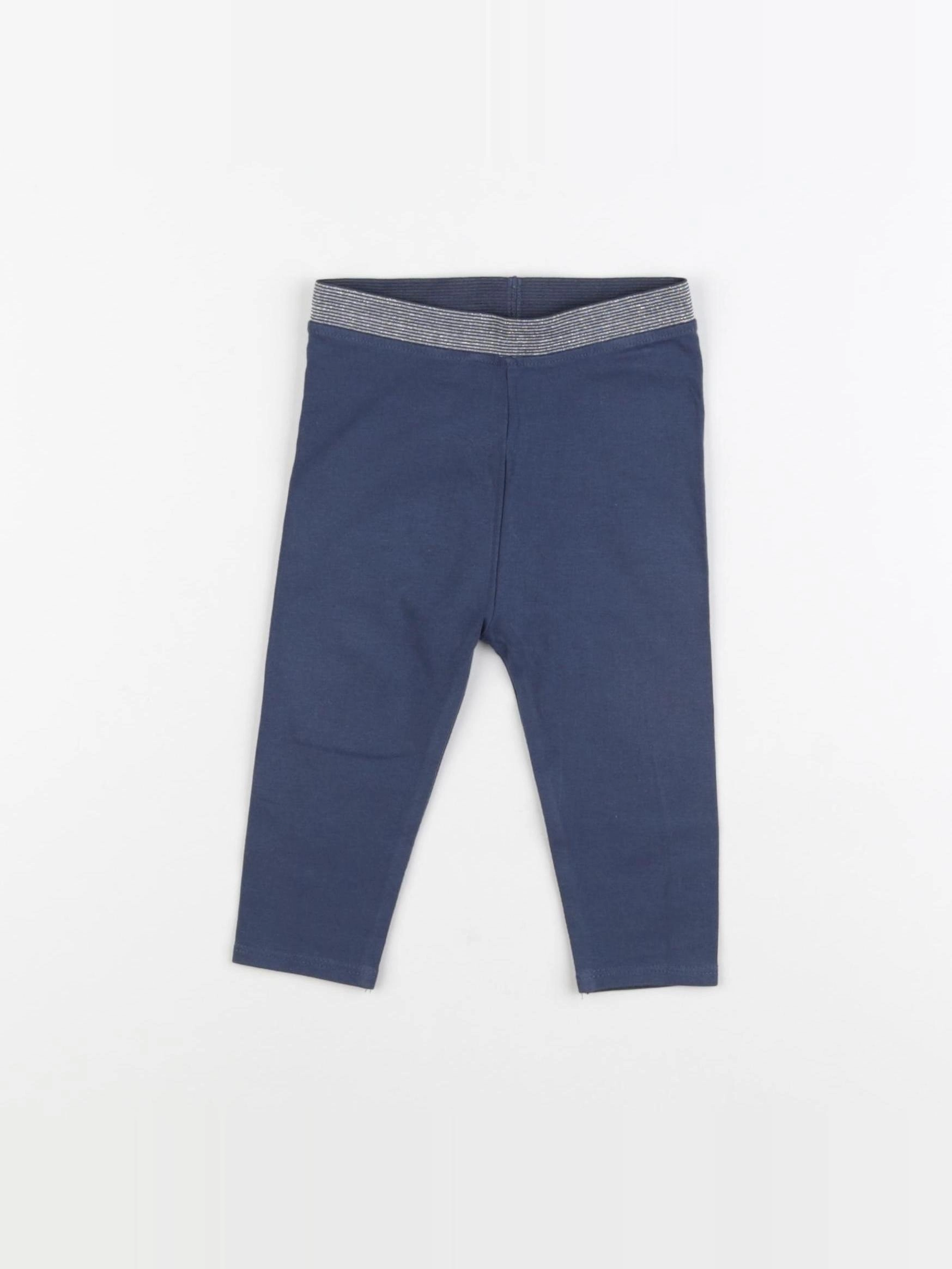 Vertbaudet - legging bleu - 12 mois