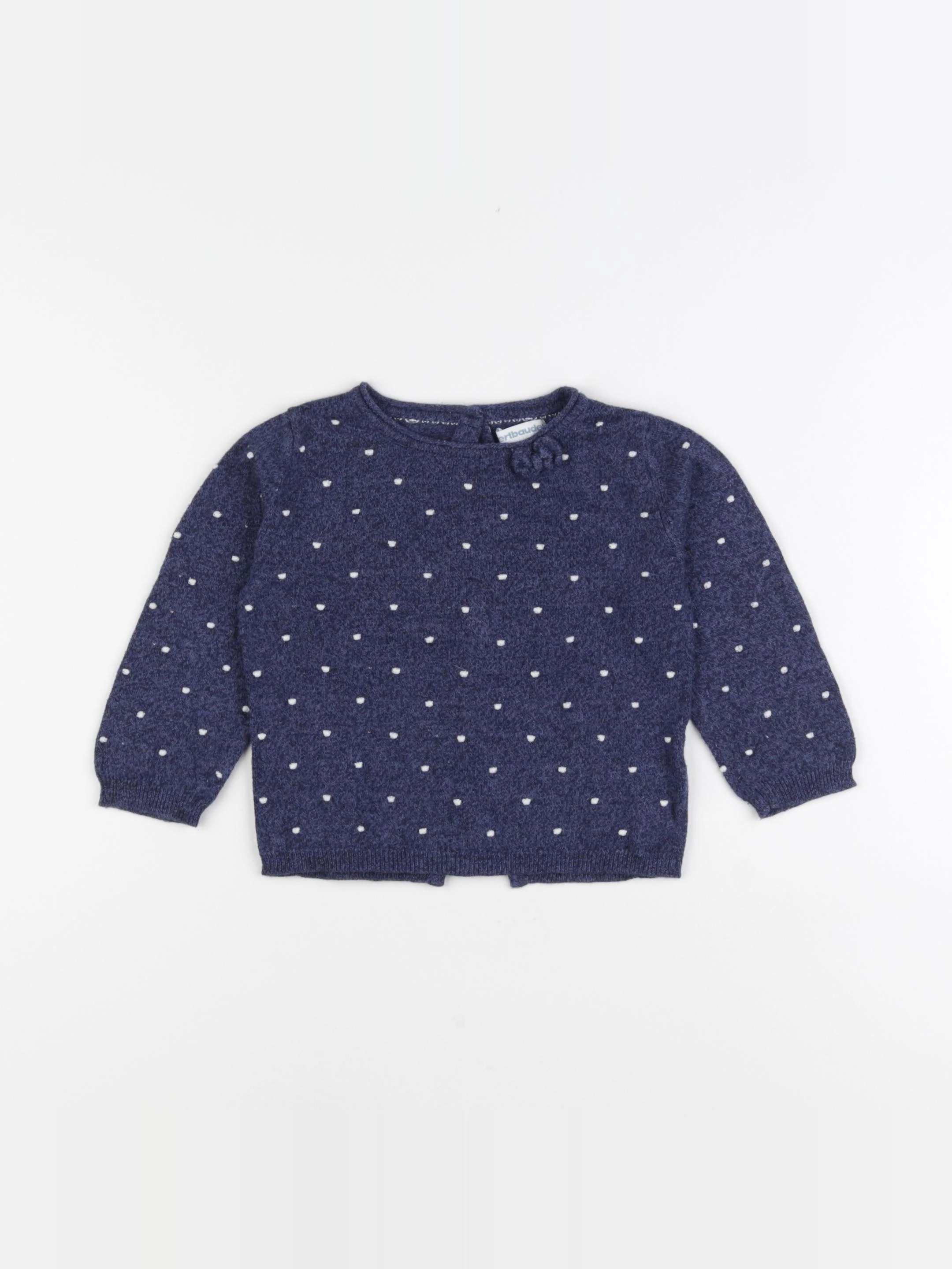 Vertbaudet - pull bleu - 12 mois