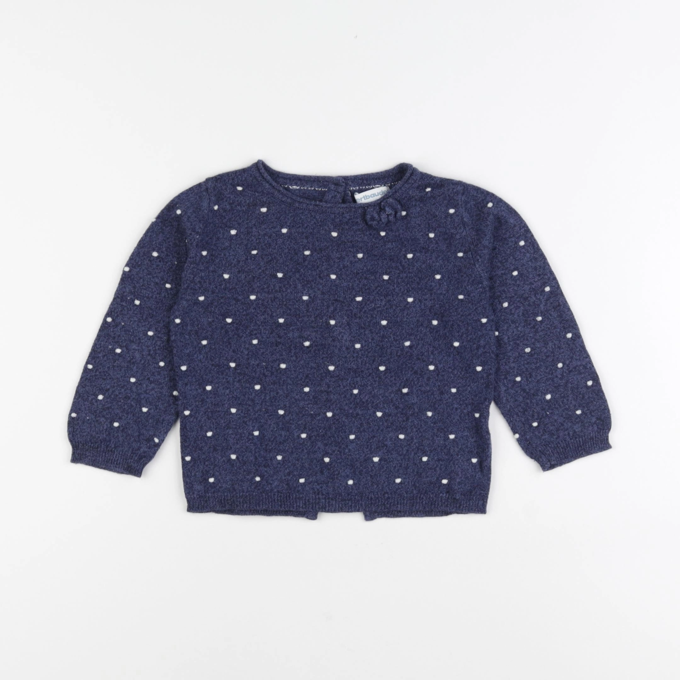 Vertbaudet - pull bleu - 12 mois