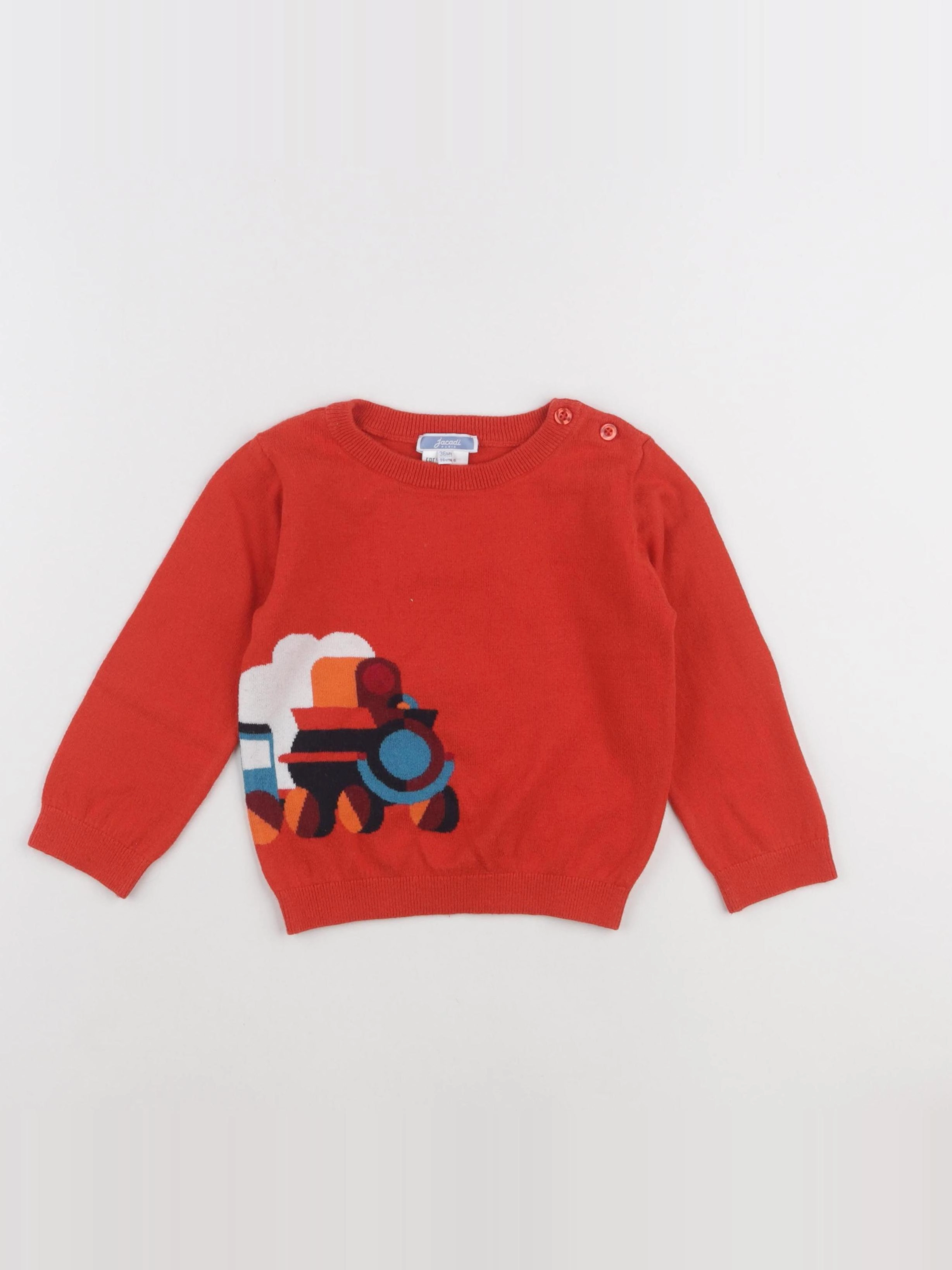 Jacadi - pull rouge - 36 mois