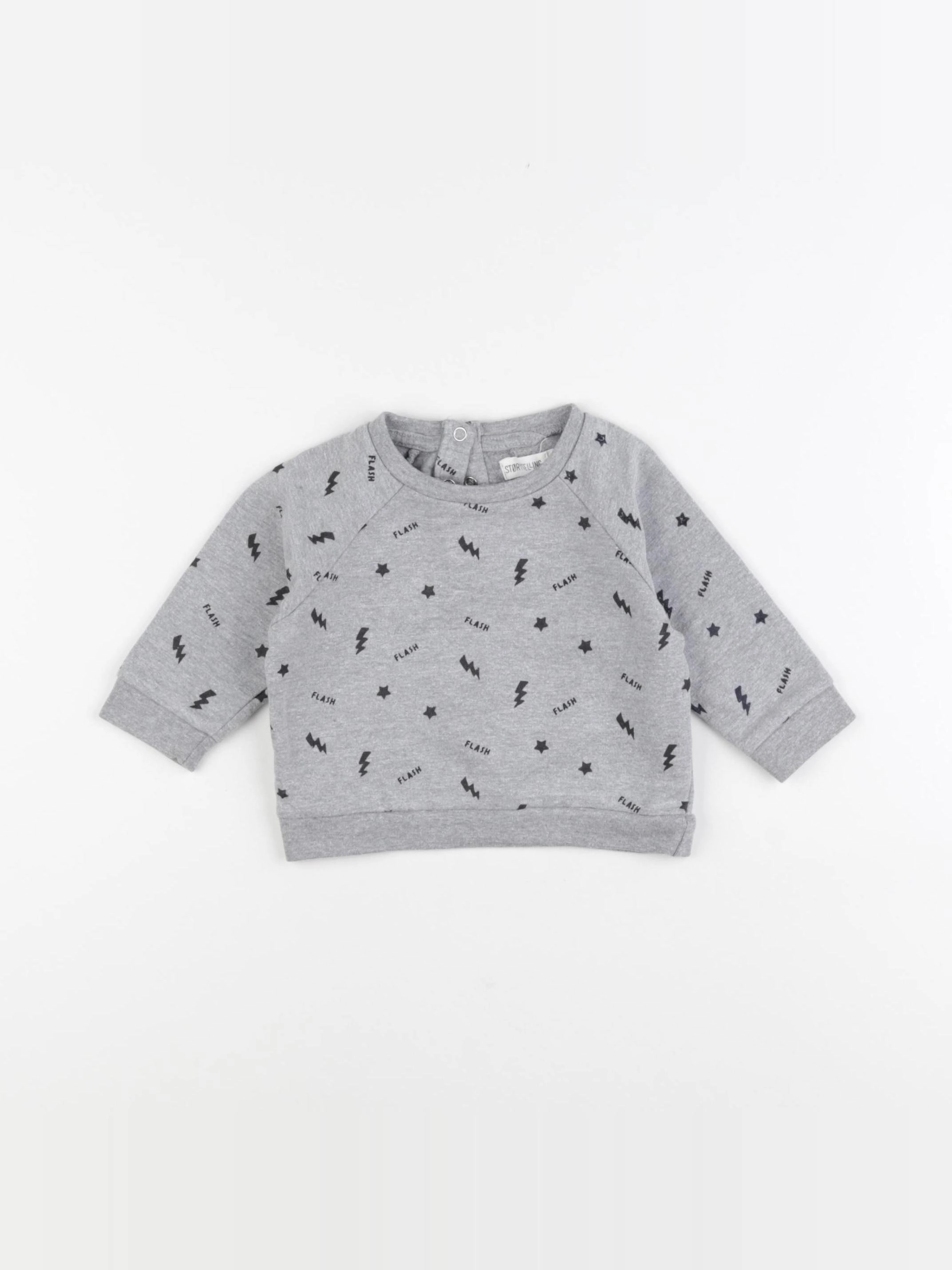 Storytelling - sweat gris - 6 mois