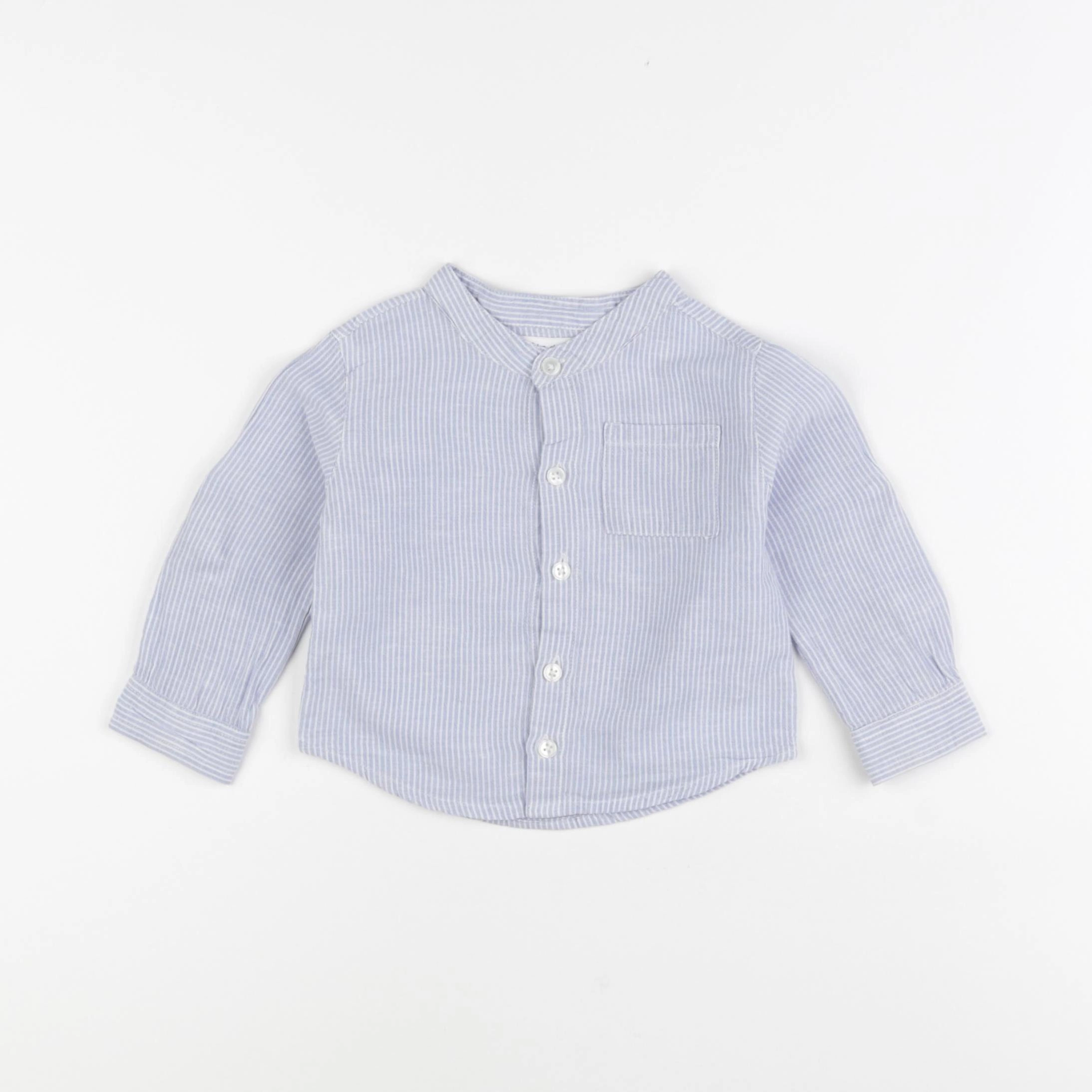 Eden & Victor - chemise bleu - 6 mois