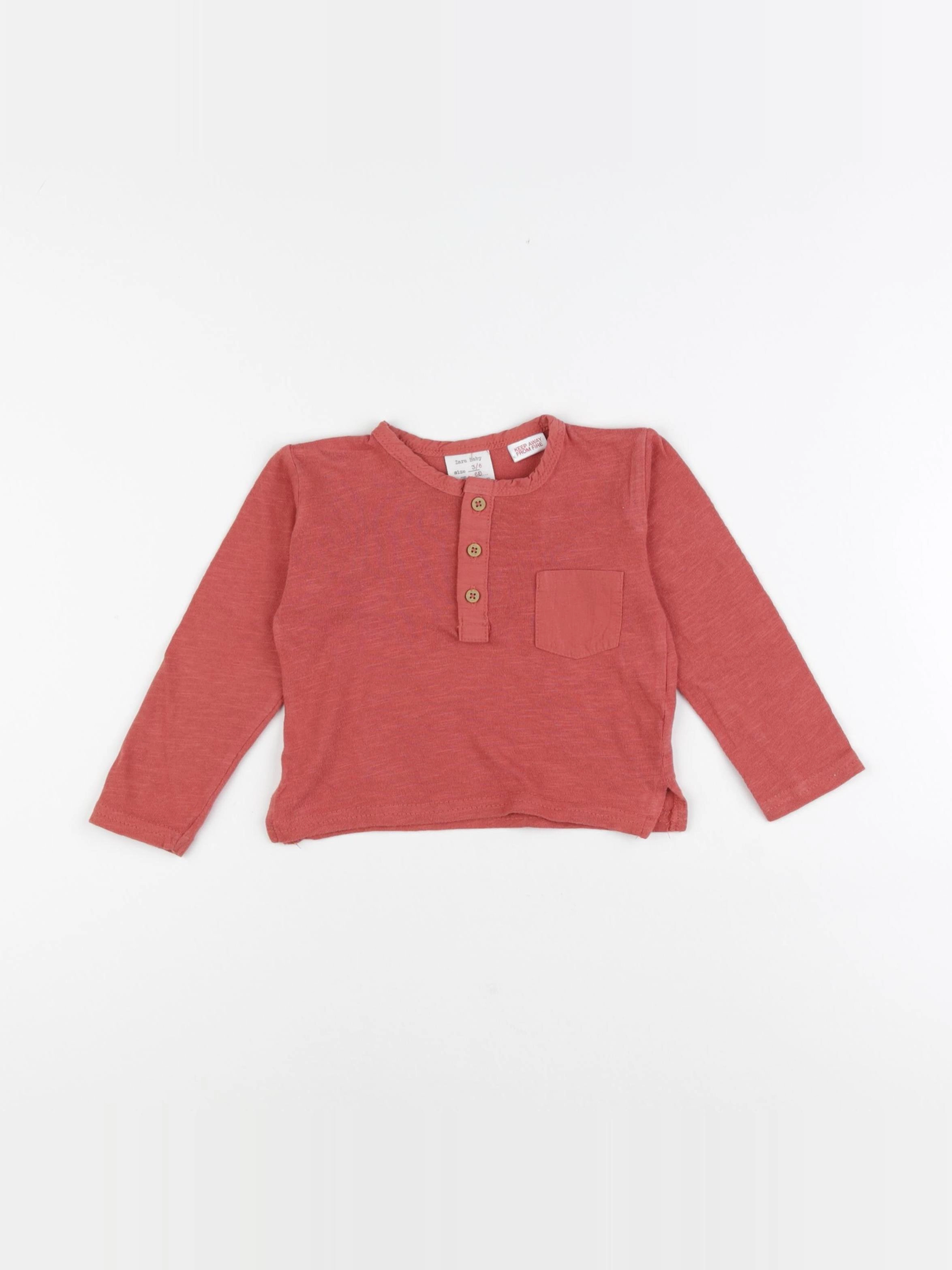 Zara - tee-shirt rouge - 3/6 mois