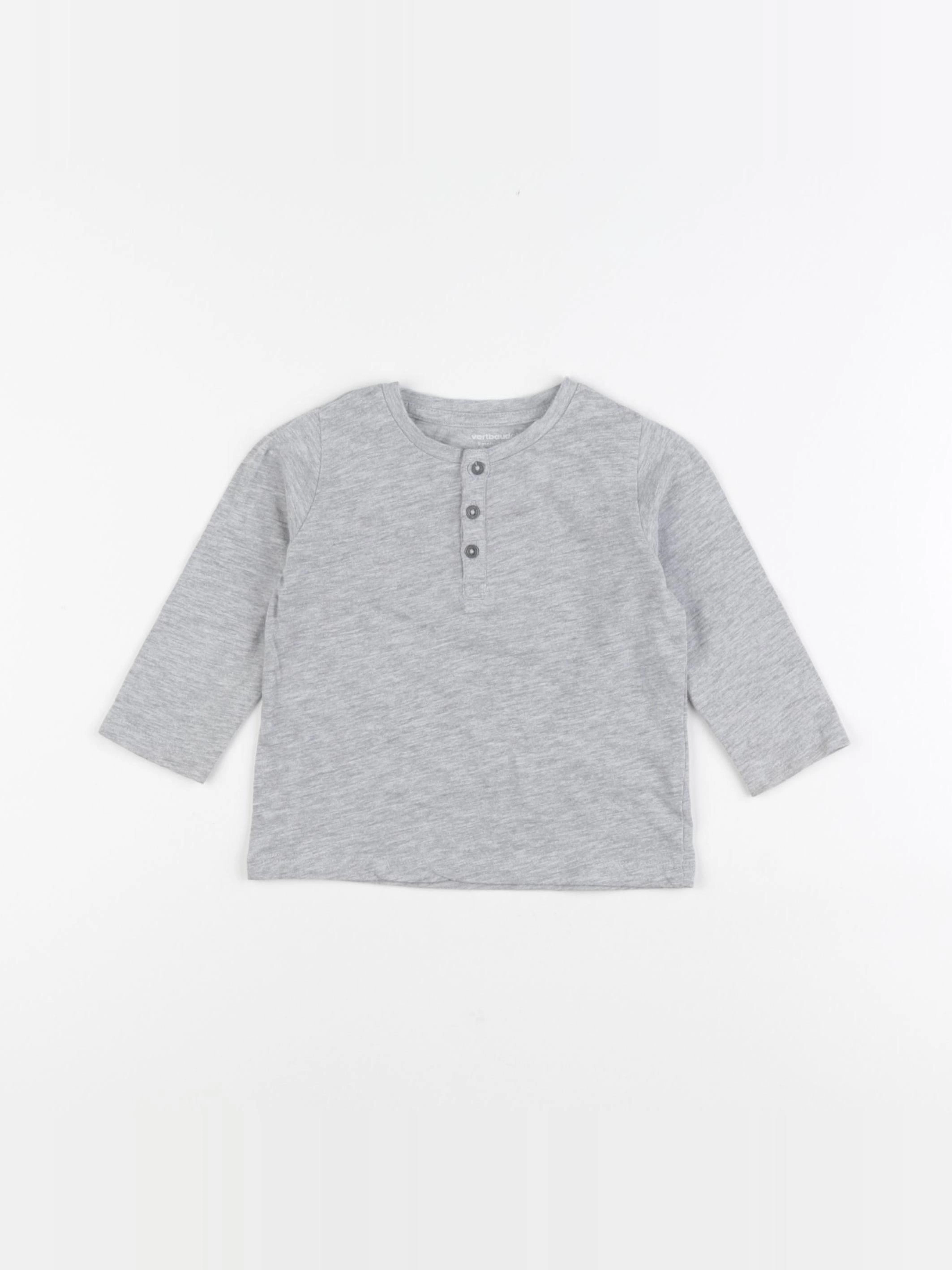 Vertbaudet - tee-shirt gris - 9 mois