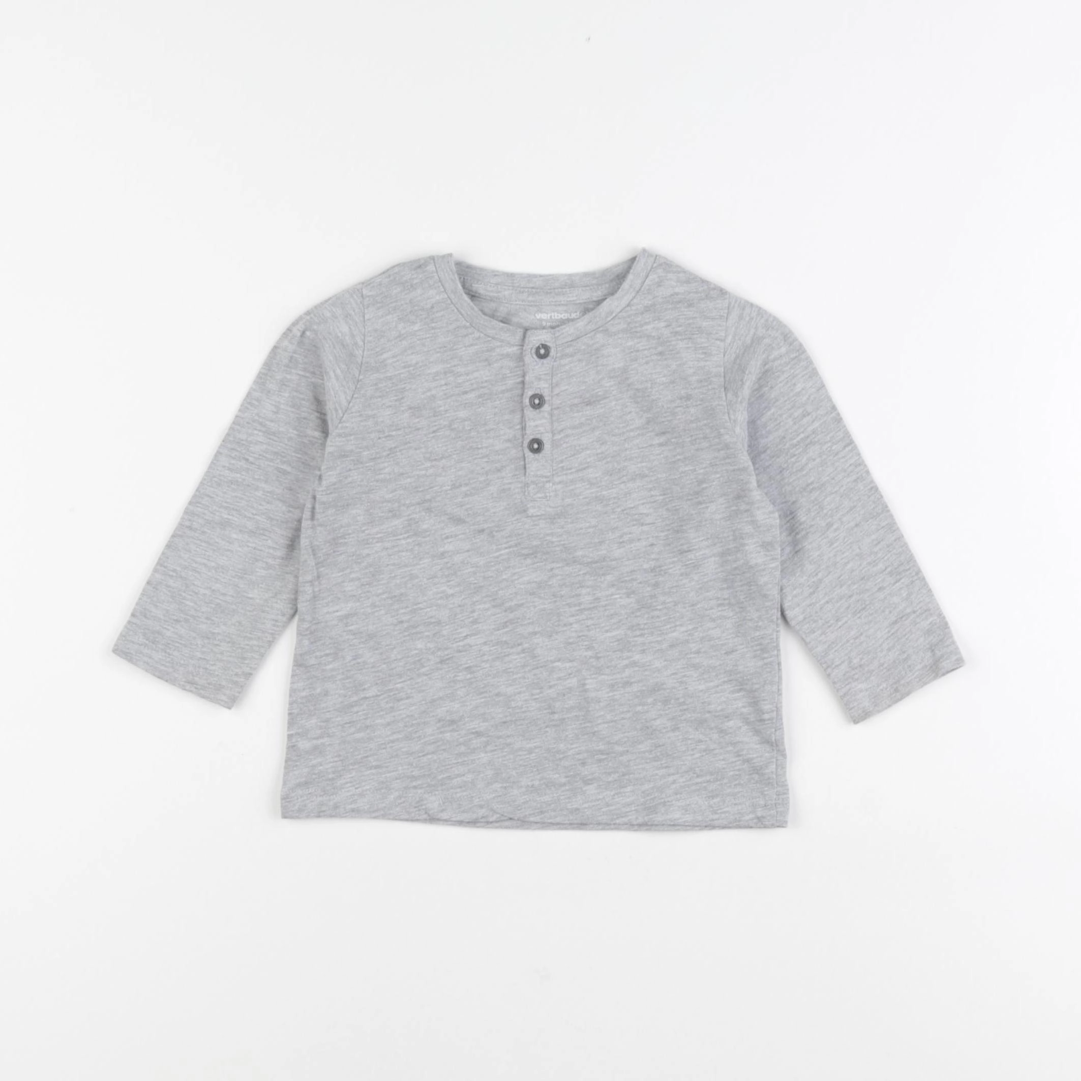 Vertbaudet - tee-shirt gris - 9 mois