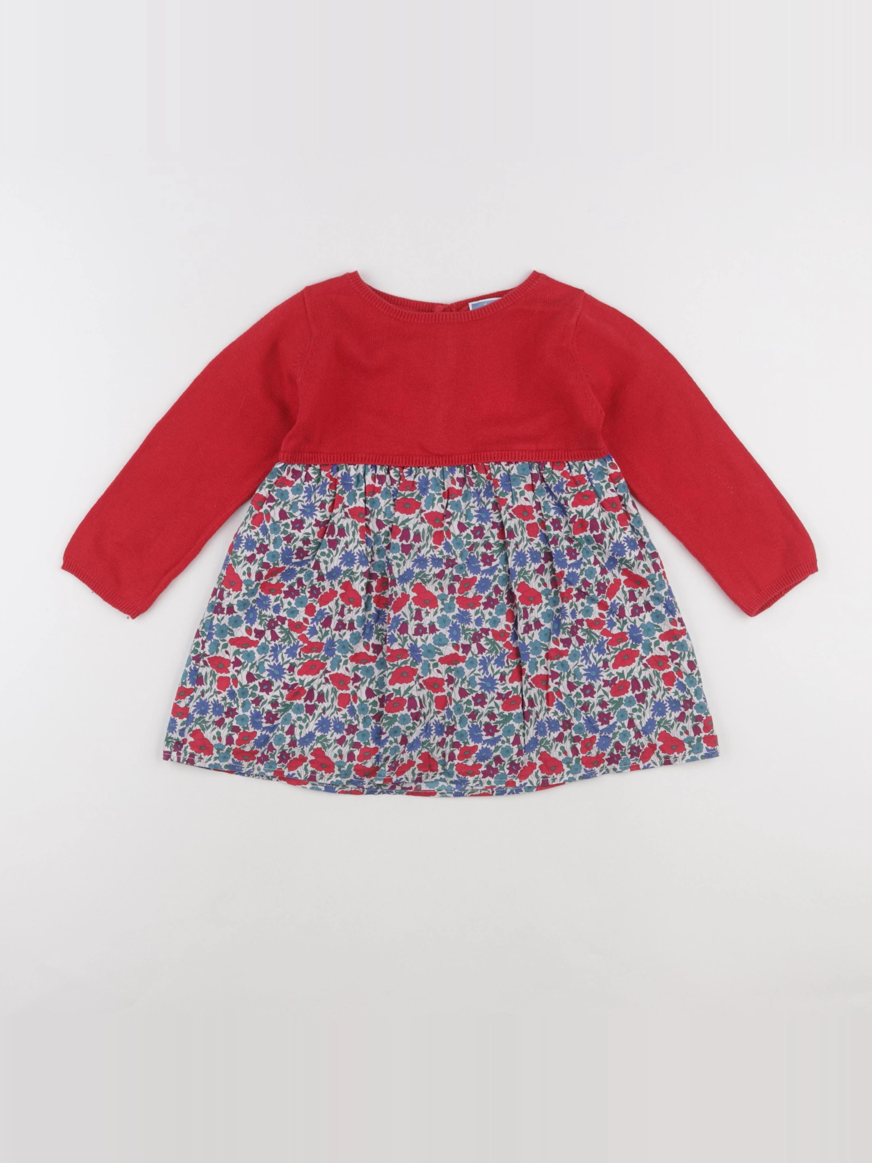 Jacadi - robe liberty bleu, rouge - 36 mois
