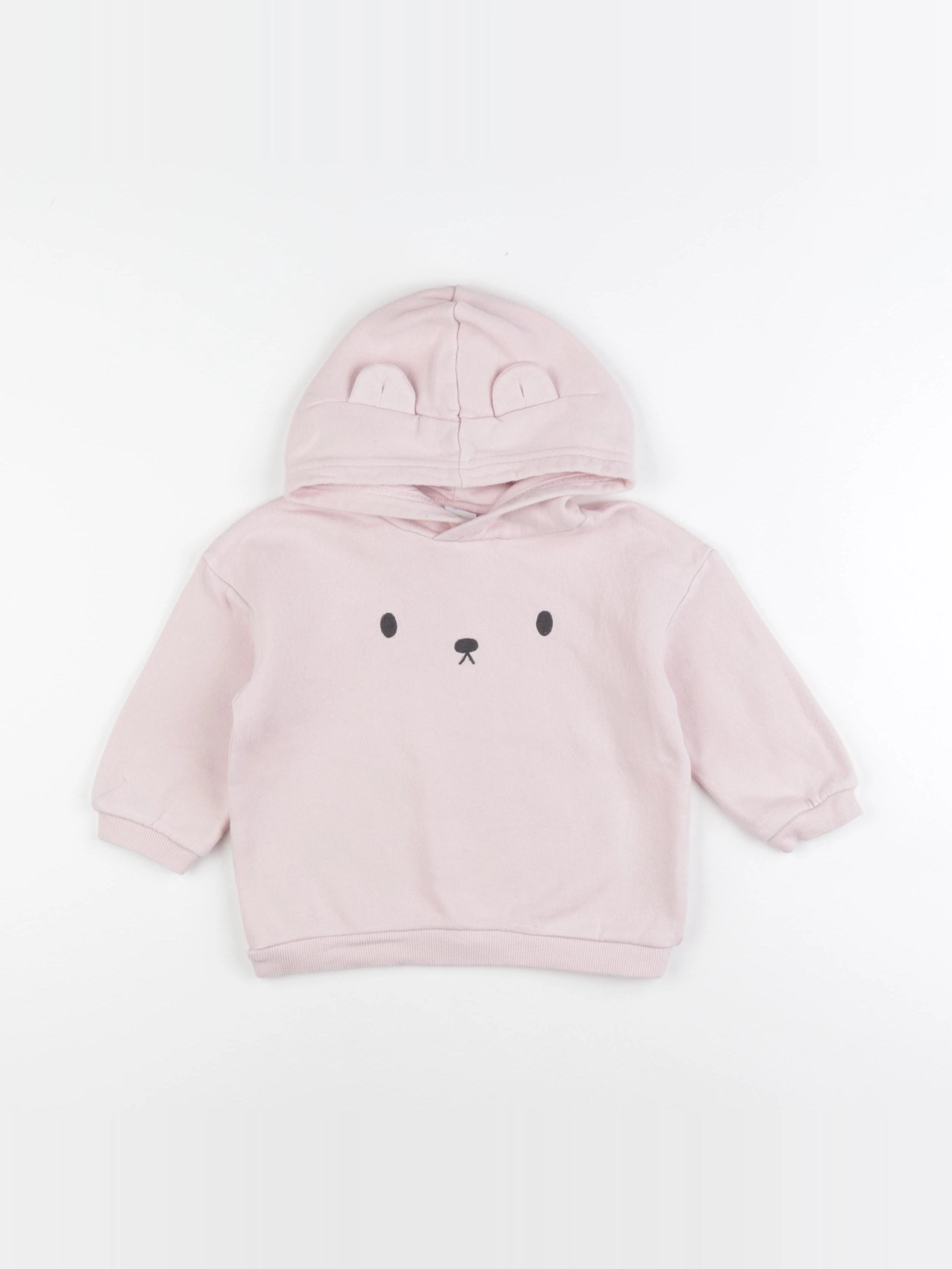 H&M - sweat rose - 12/18 mois