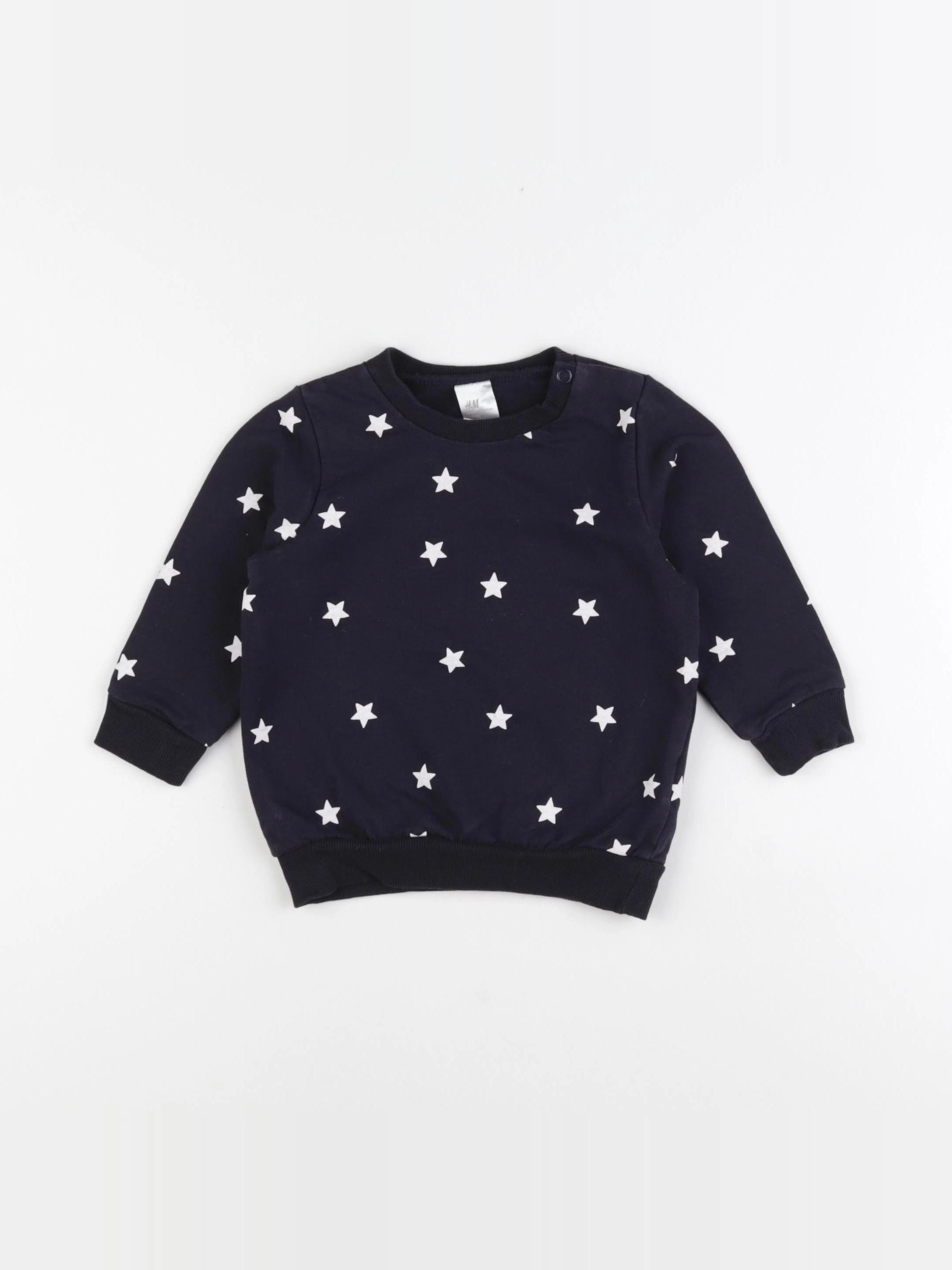 H&M - sweat noir - 9/12 mois