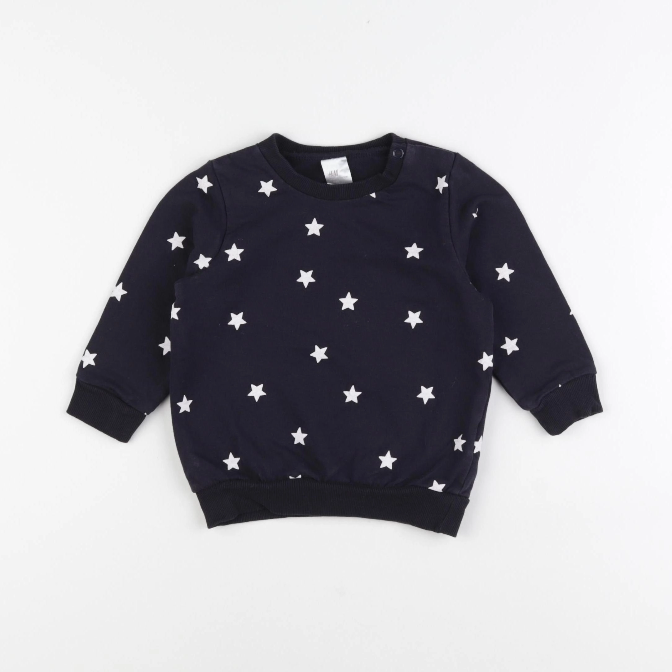 H&M - sweat noir - 9/12 mois