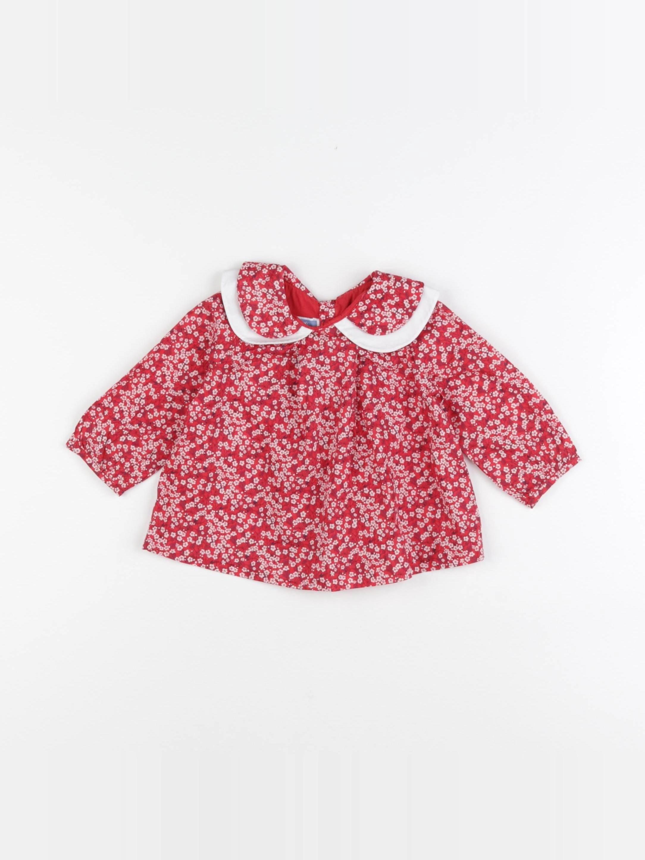 Jacadi - blouse liberty rouge - 6 mois