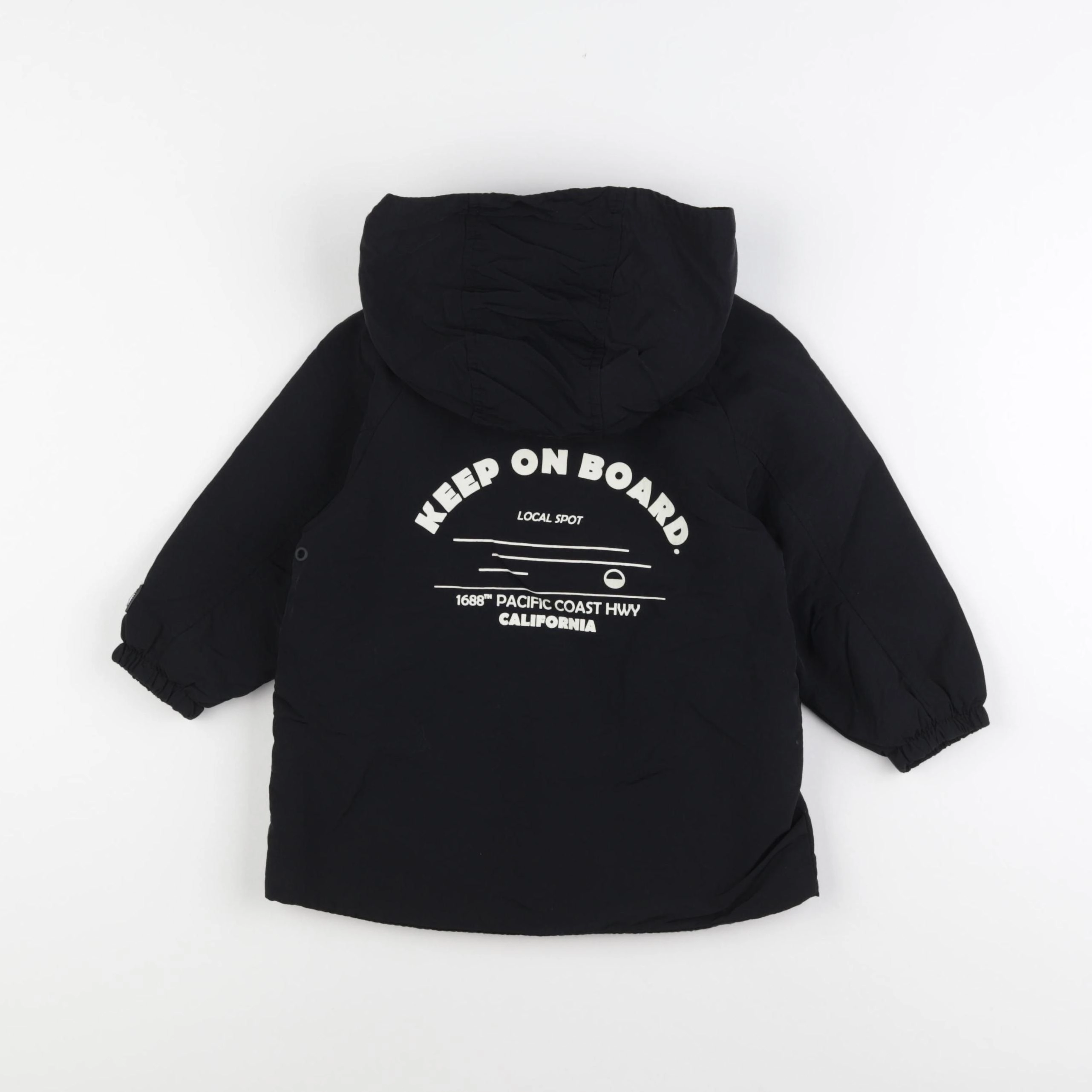 Zara - veste imprimé au dos noir - 12/18 mois