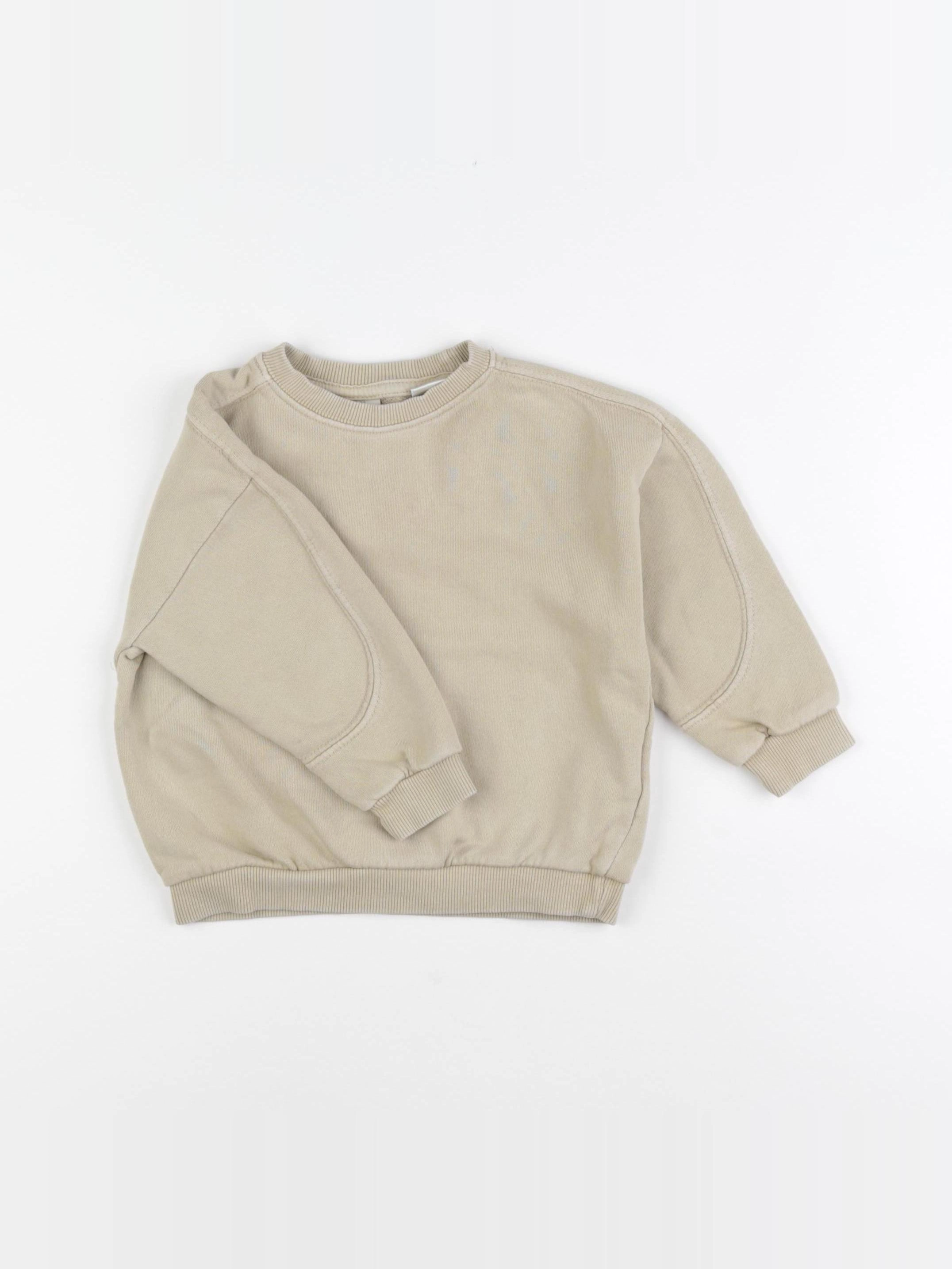 Zara - sweat beige - 12/18 mois