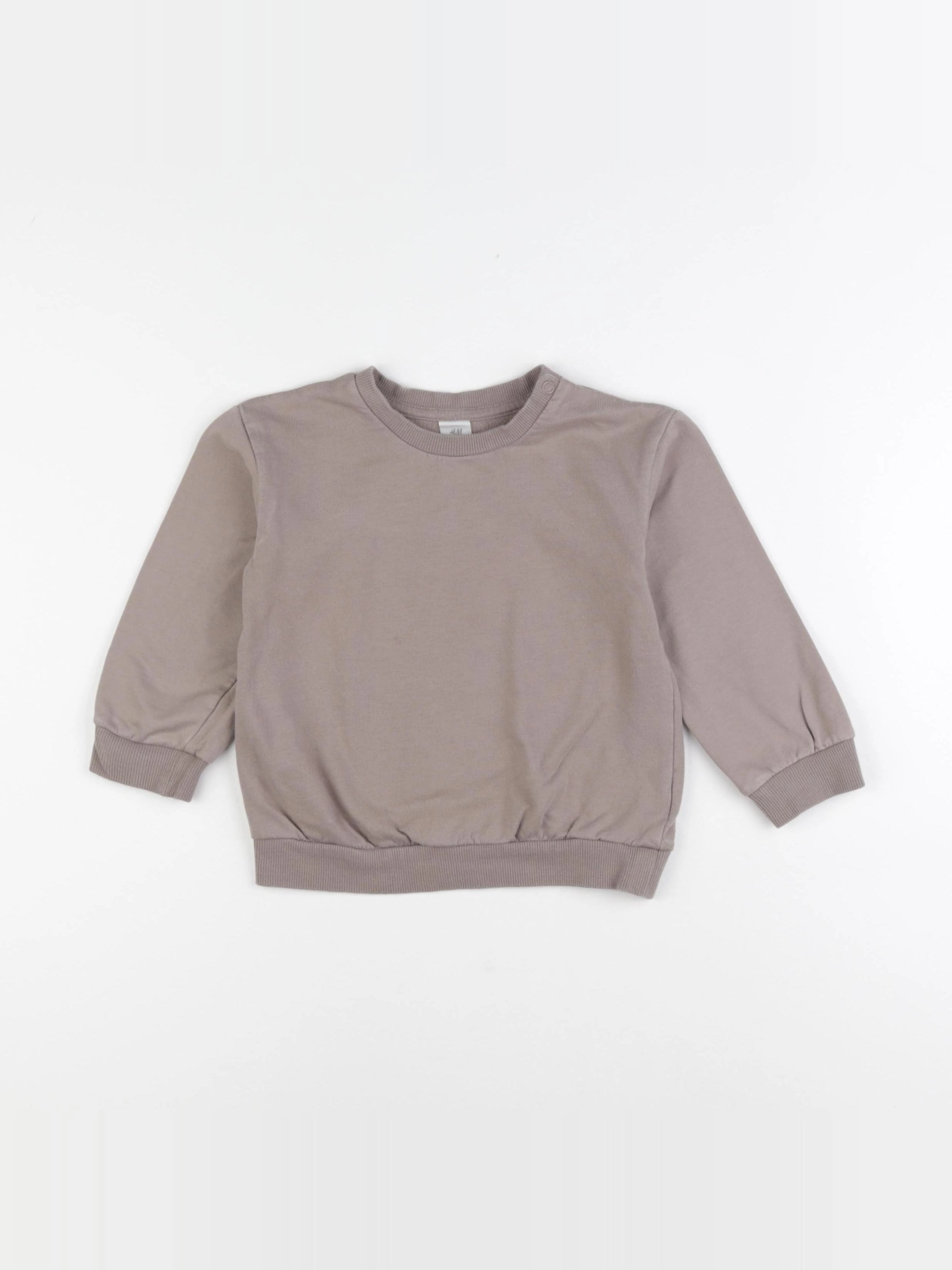 H&M - sweat beige - 18/24 mois
