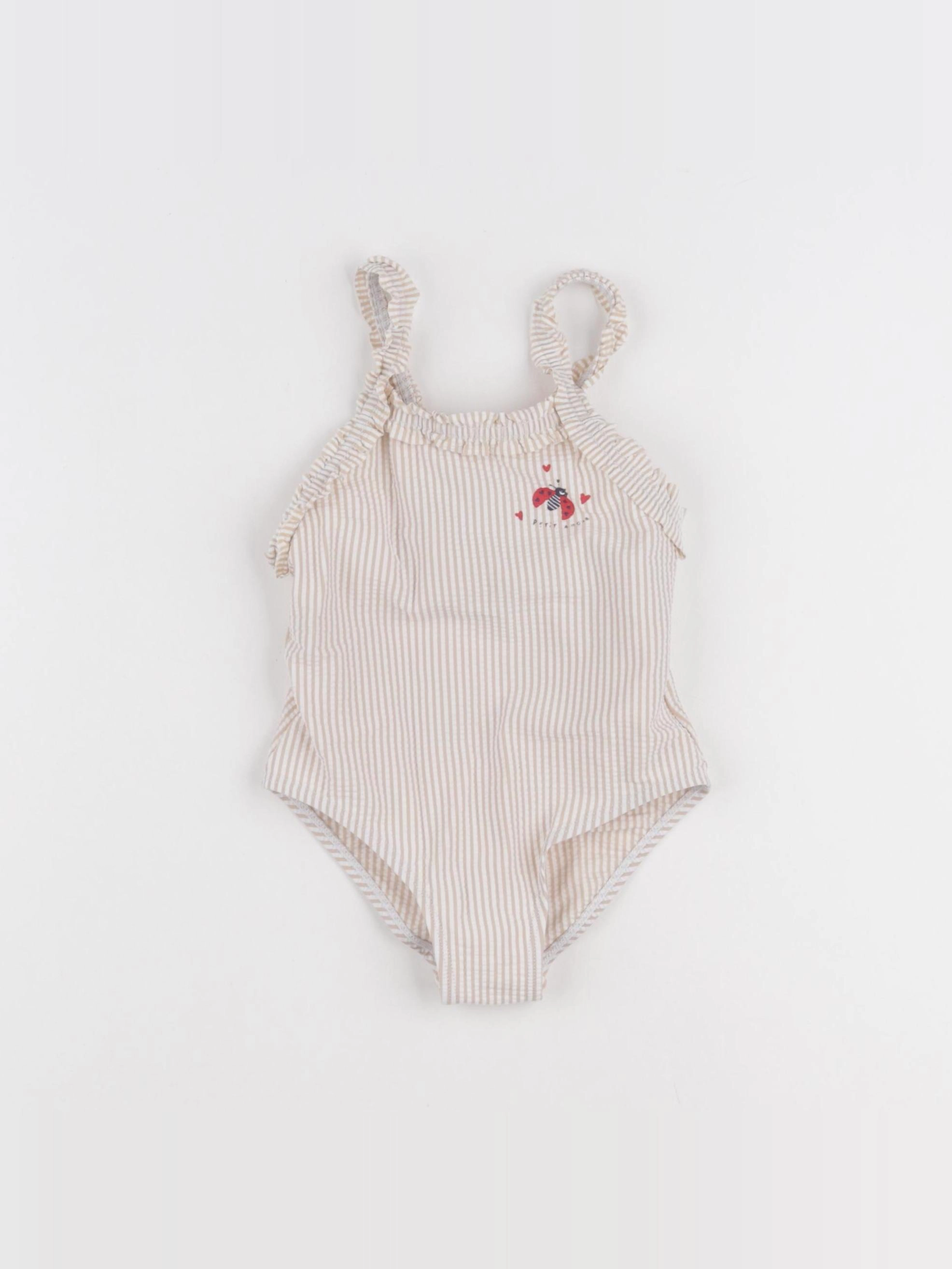 Vertbaudet - maillot de bain beige - 3 ans