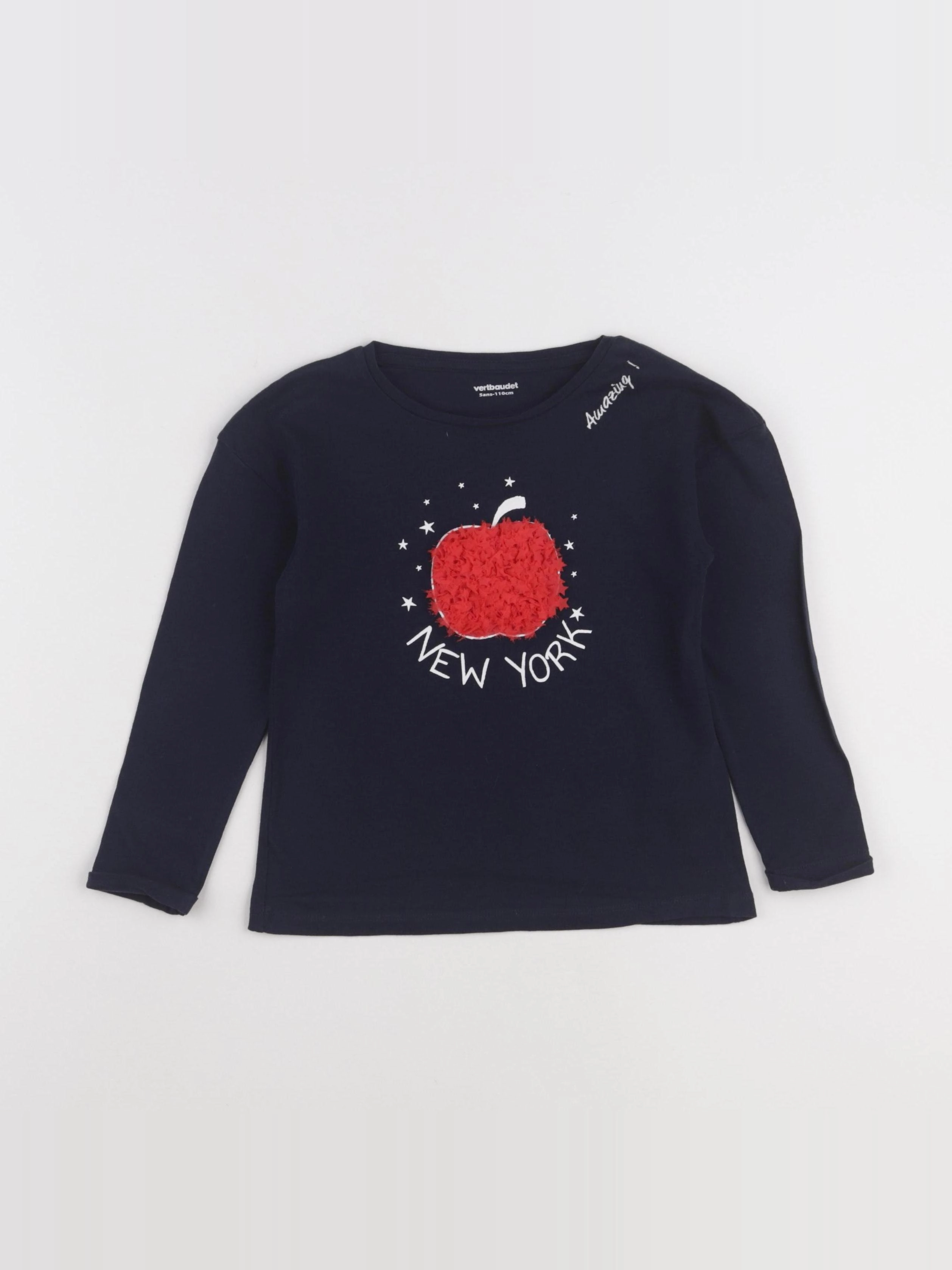 Vertbaudet - tee-shirt bleu - 5 ans