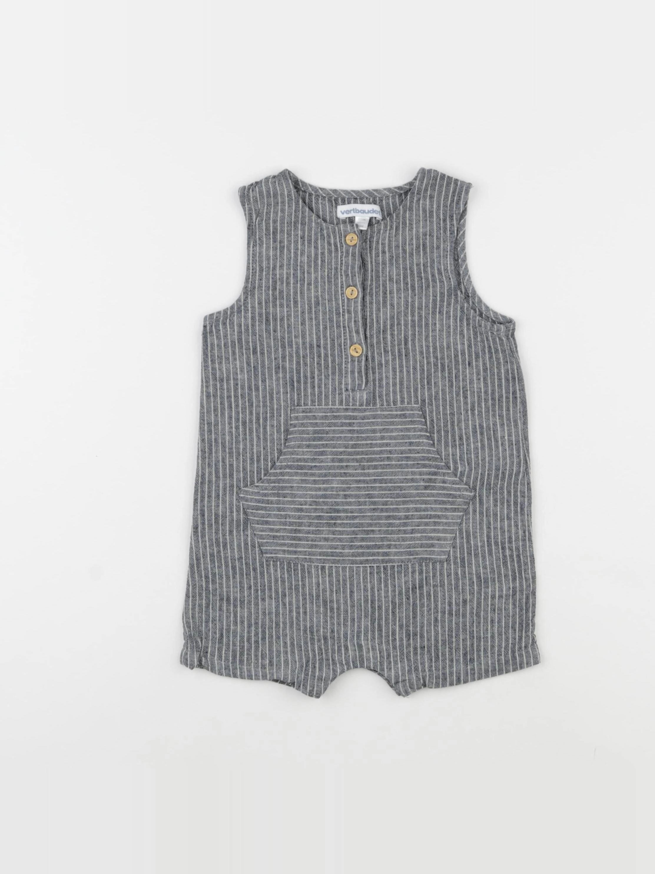 Vertbaudet - combinaison gris - 18 mois