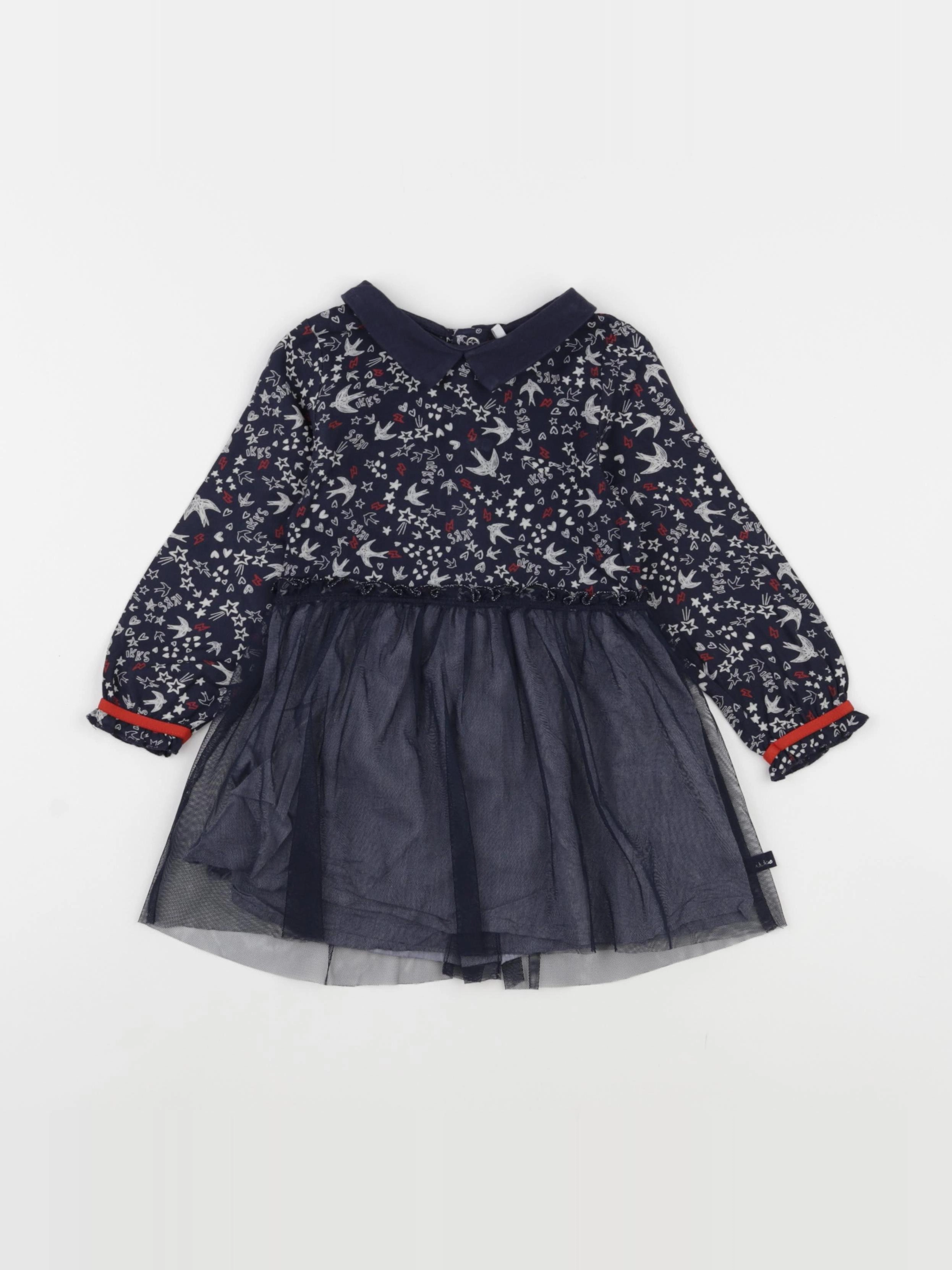 IKKS - robe bleu - 18 mois