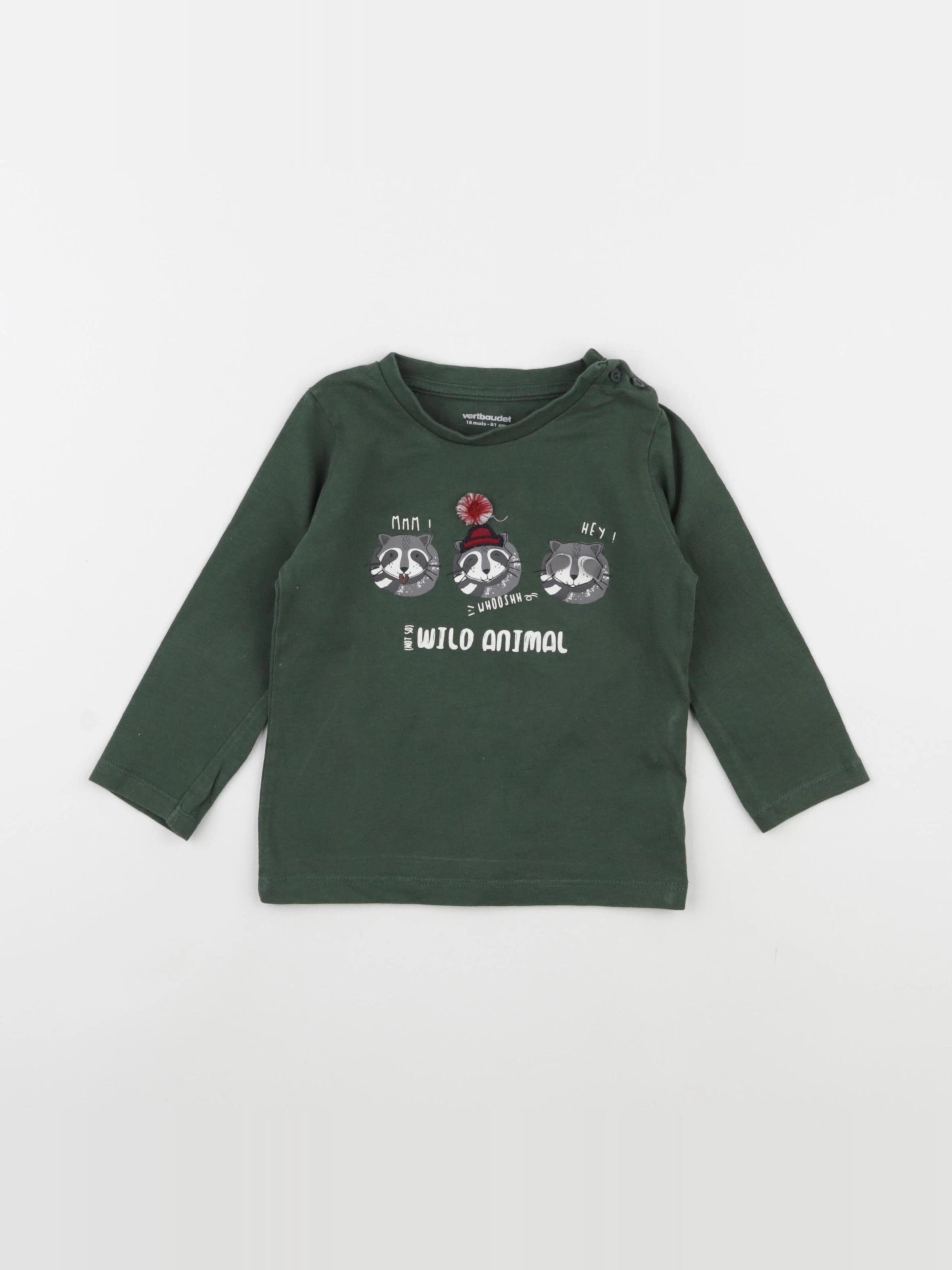 Vertbaudet - tee-shirt vert - 18 mois