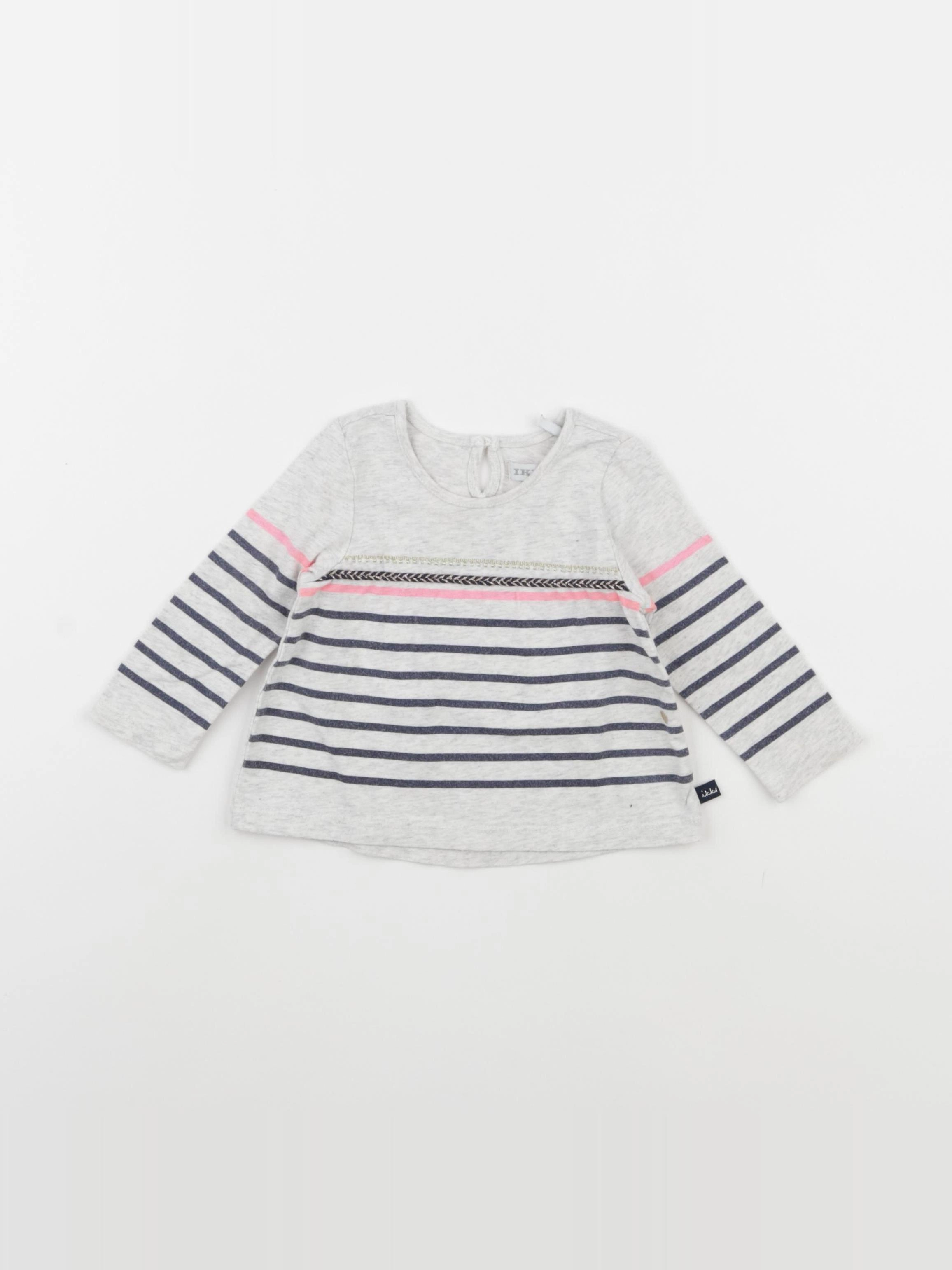 IKKS - tee-shirt gris - 6 mois