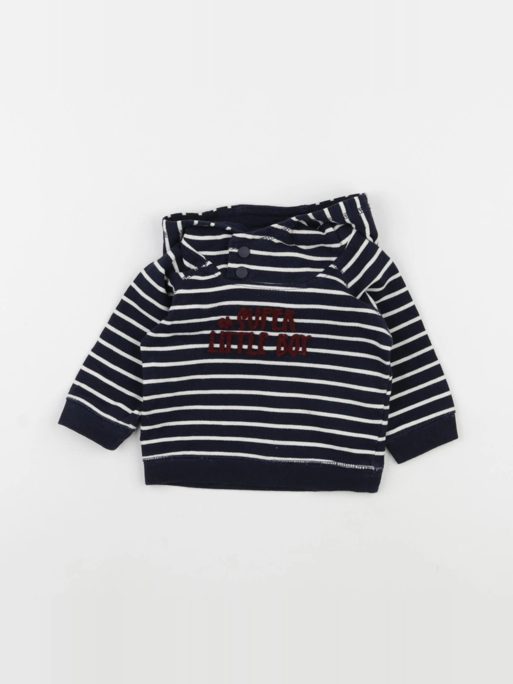 Vertbaudet - sweat bleu - 9 mois