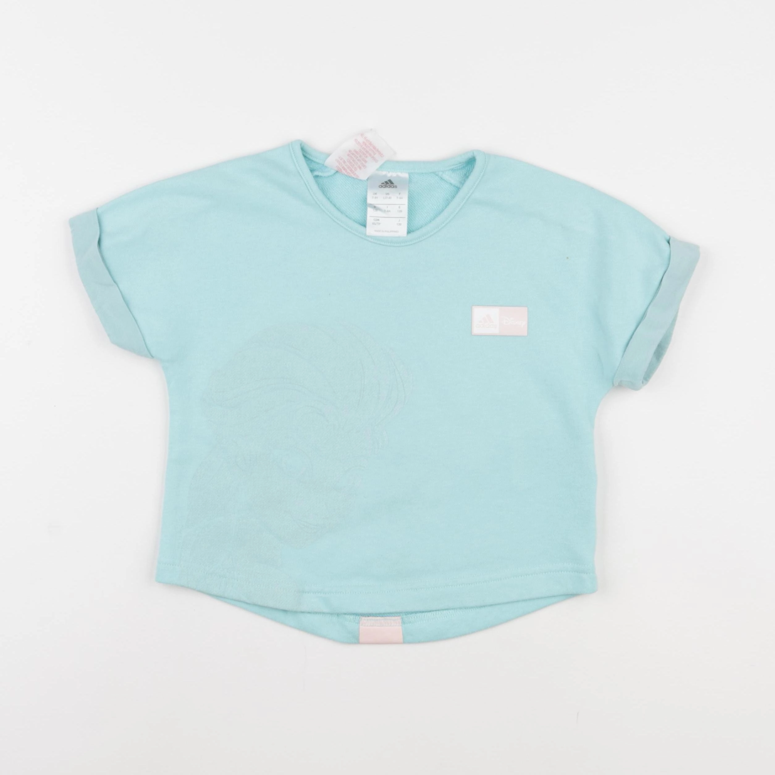 Adidas - tee-shirt bleu - 7/8 ans