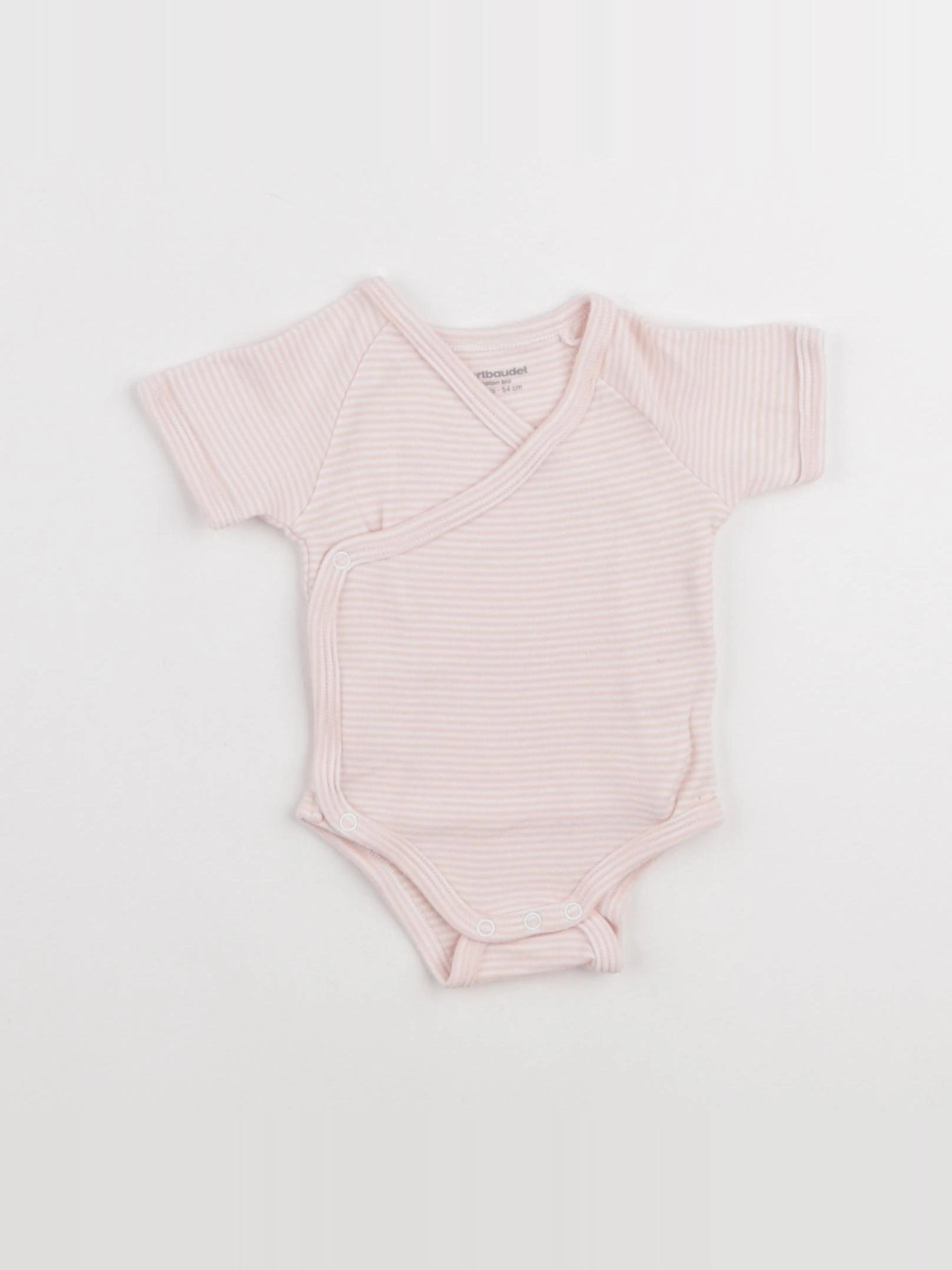 Vertbaudet - body rose - 1 mois