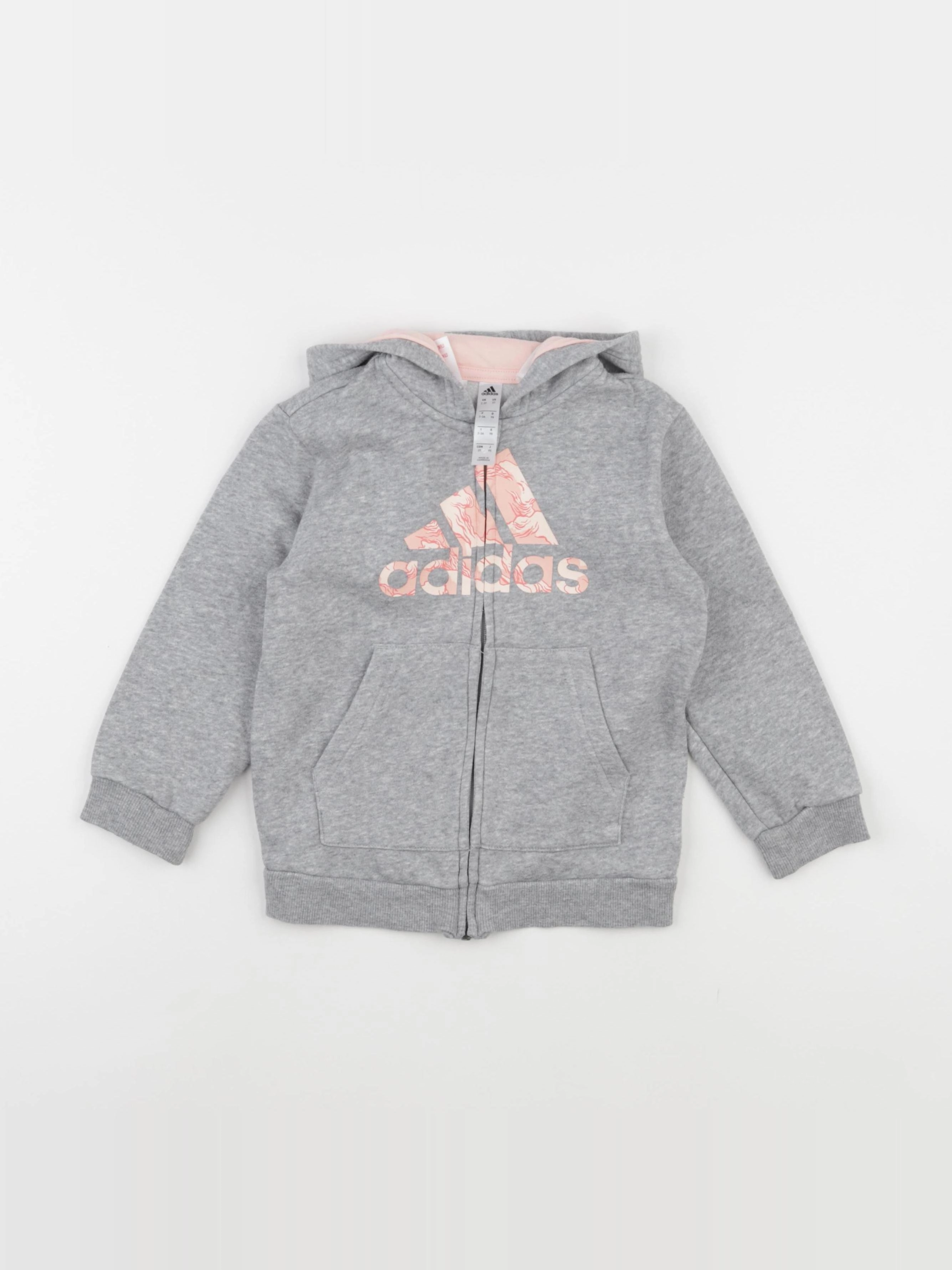 Adidas - sweat gris - 2/3 ans