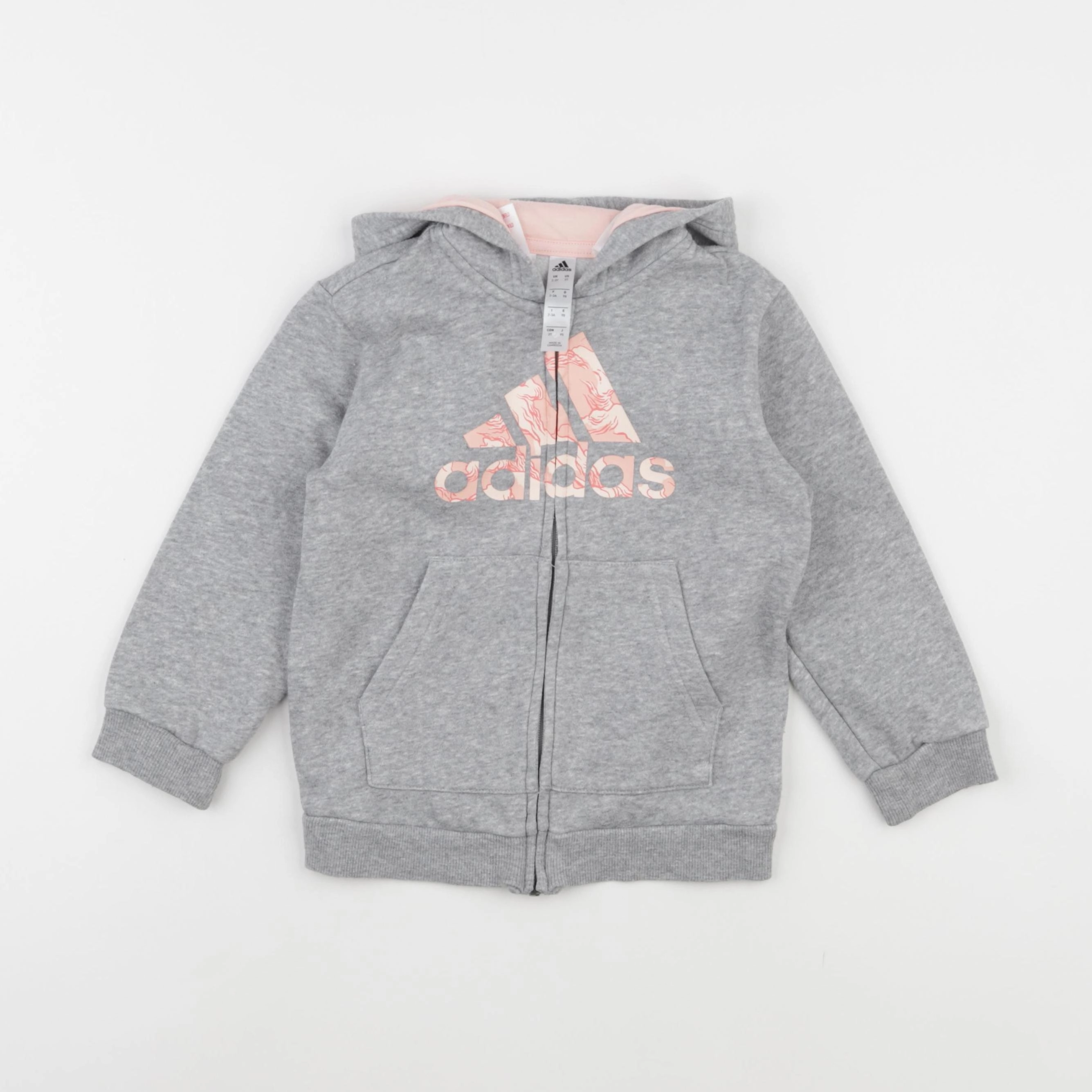 Adidas - sweat gris - 2/3 ans