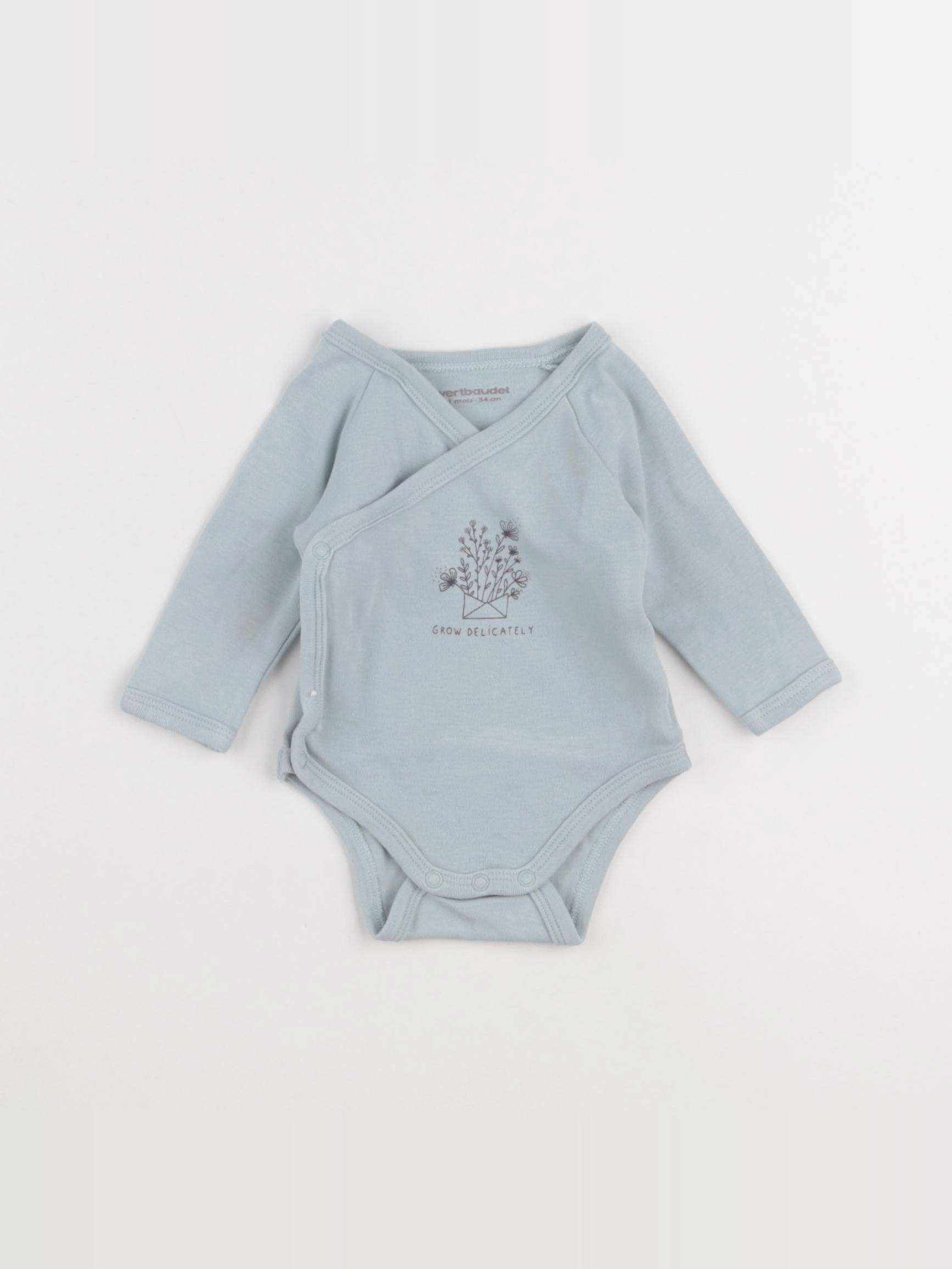 Vertbaudet - body bleu - 6 mois
