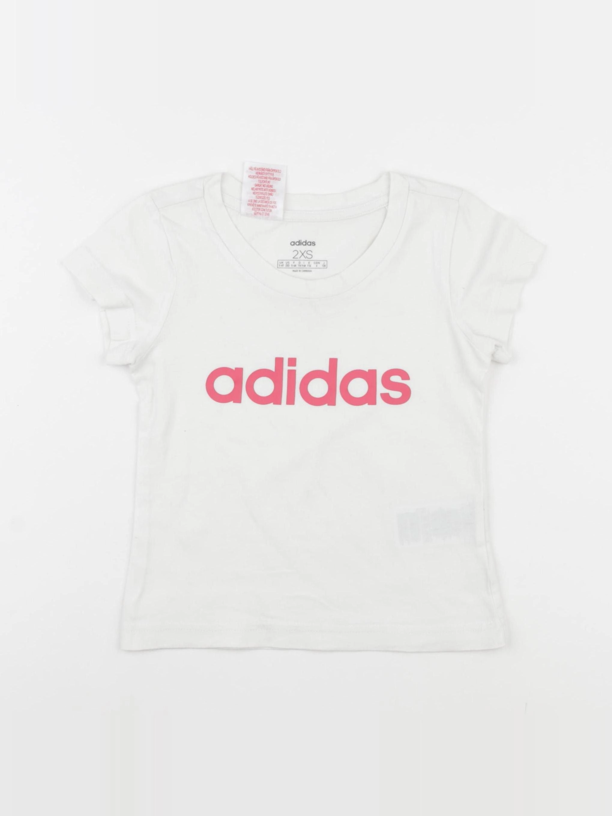 Adidas - tee-shirt beige, rose - 5/6 ans