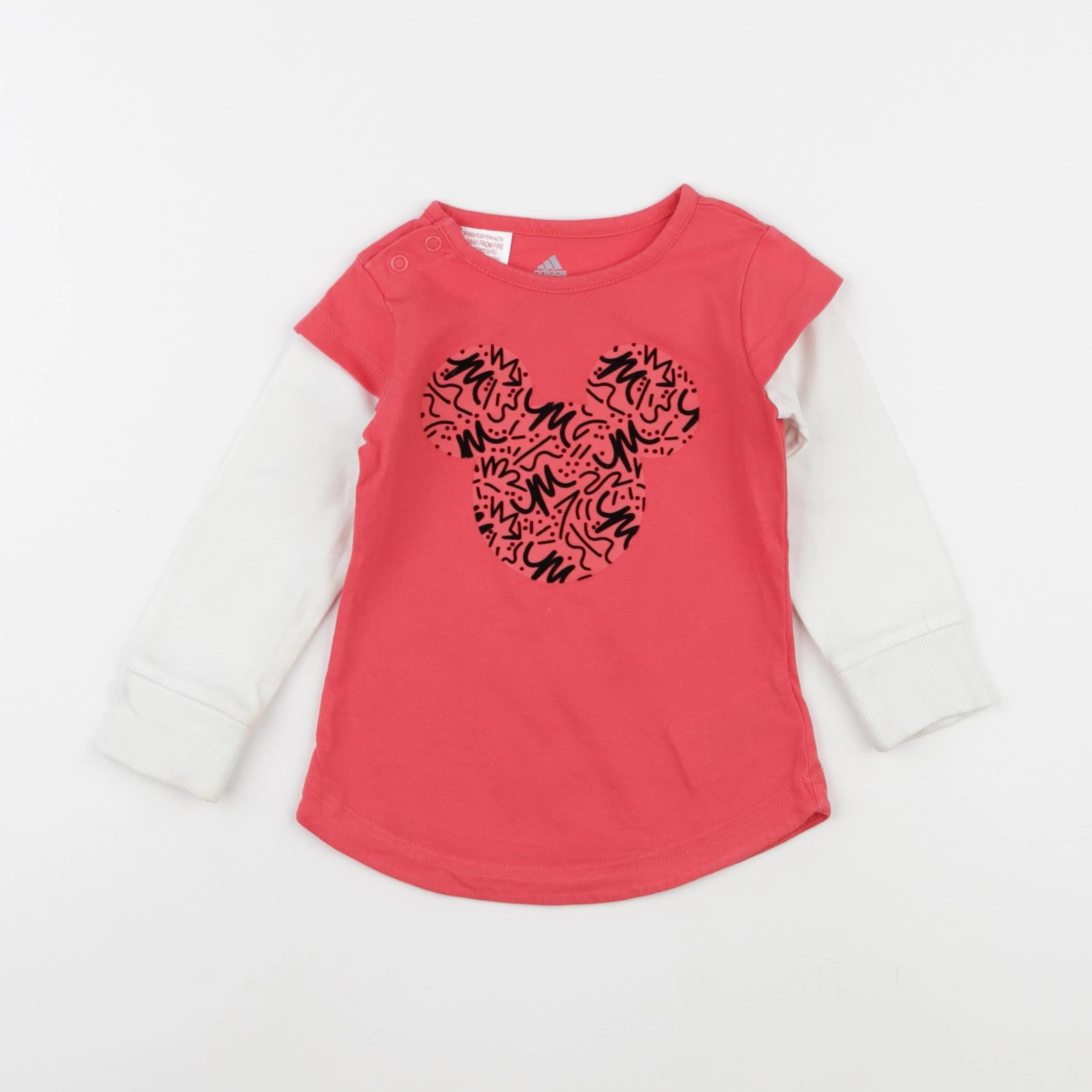 Adidas - tee-shirt rose - 9/12 mois