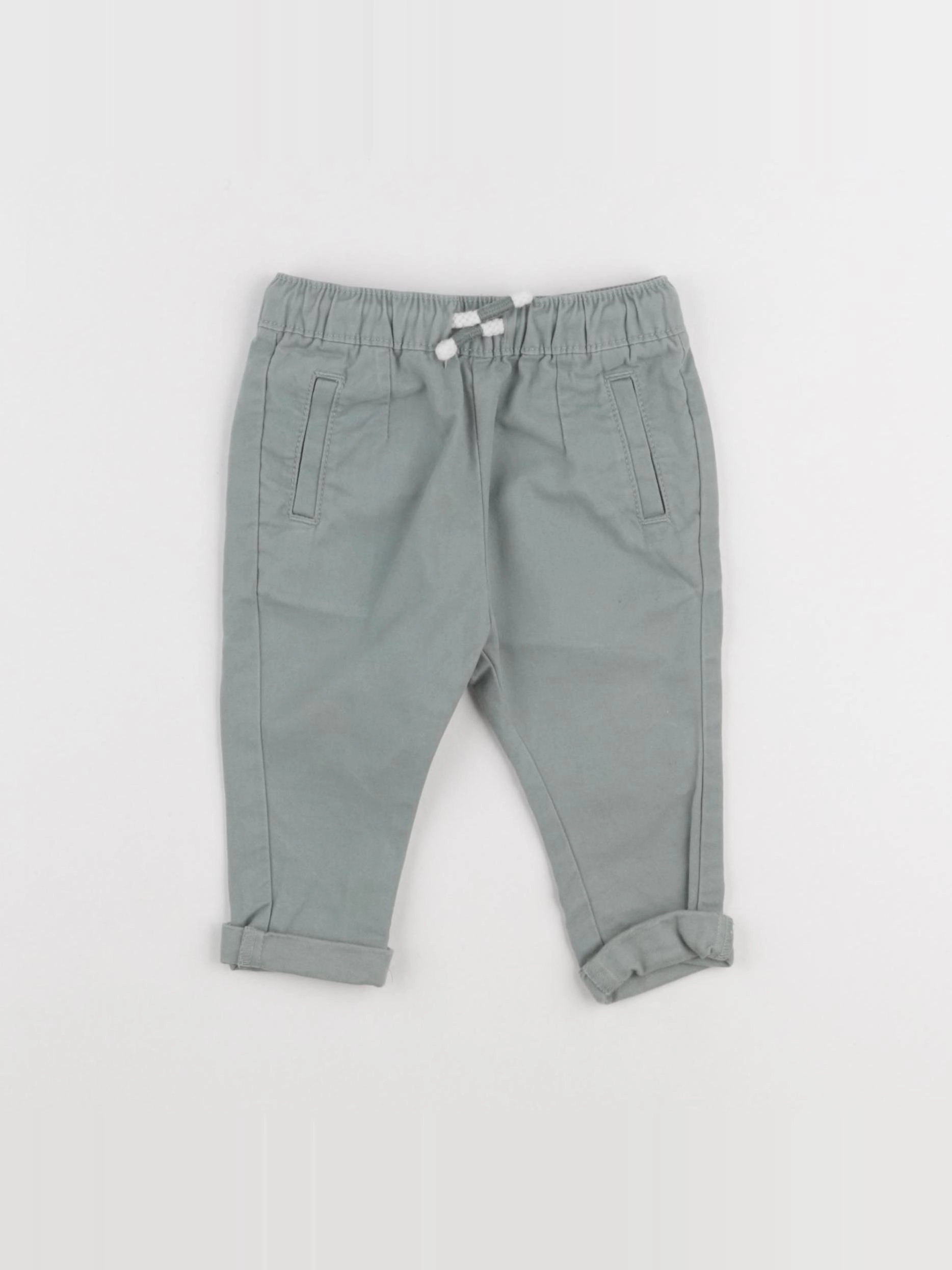 Vertbaudet - pantalon vert - 6 mois