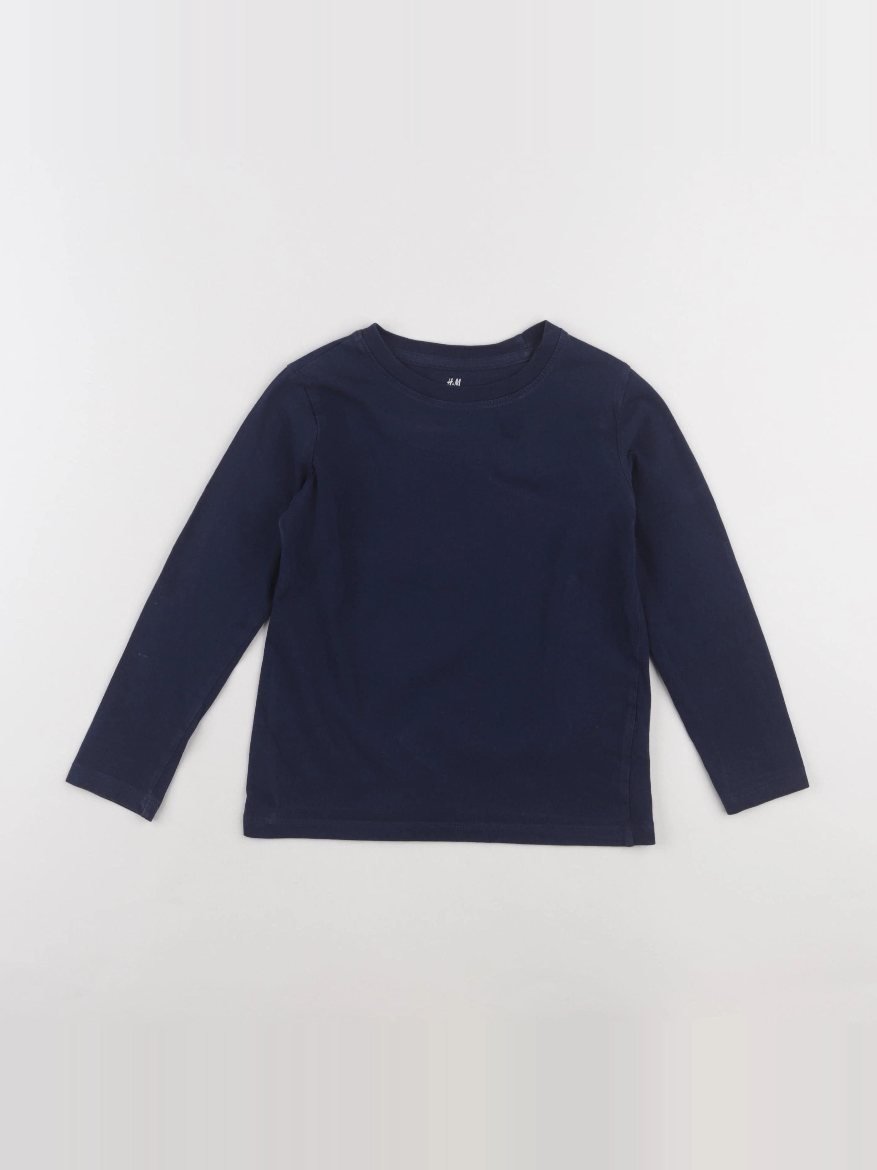 H&M - tee-shirt bleu - 4/6 ans