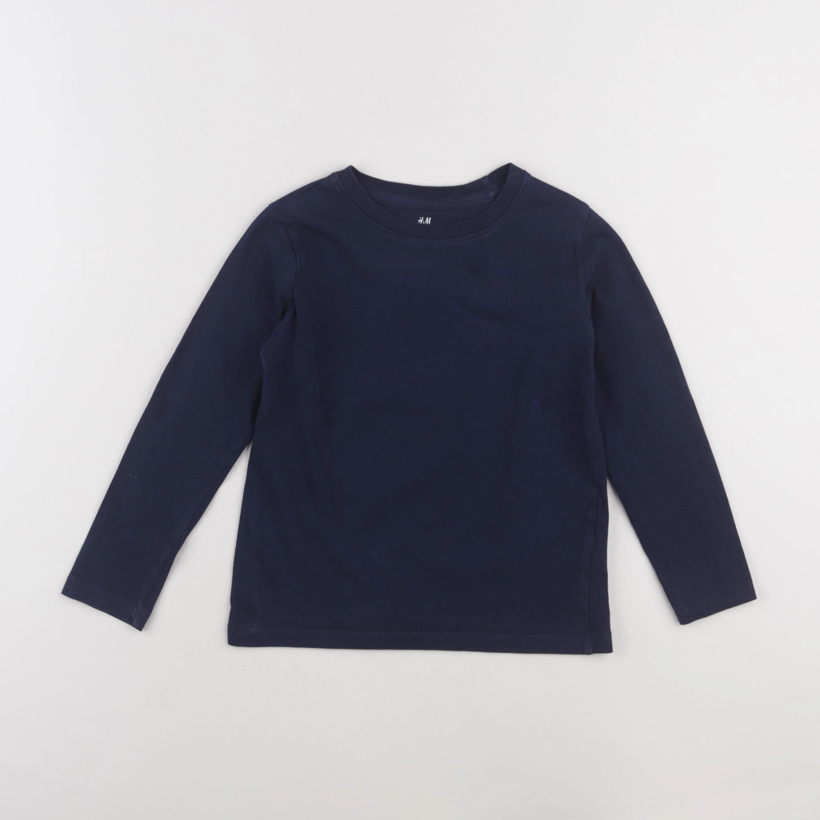 H&M - tee-shirt bleu - 4/6 ans