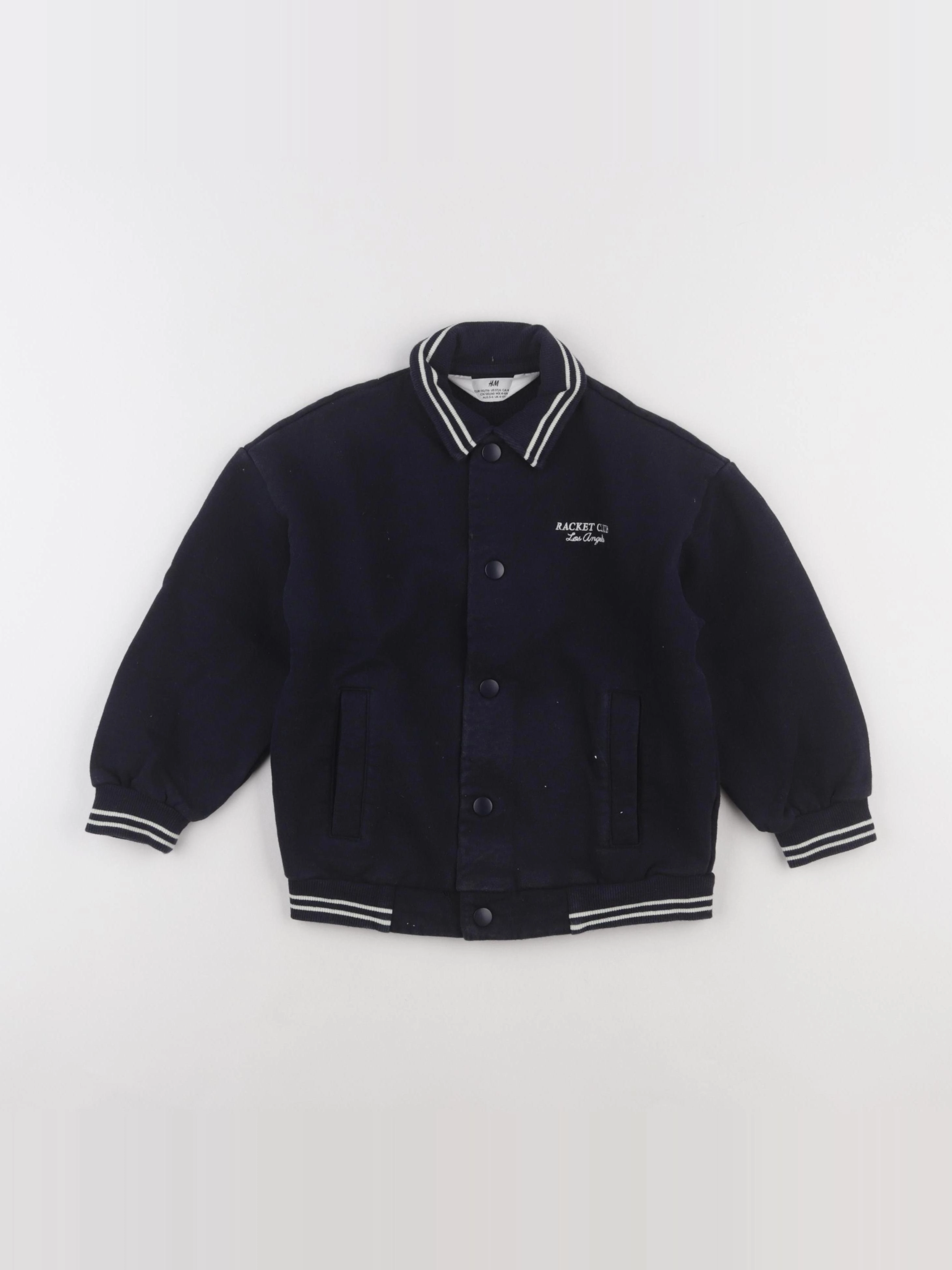 H&M - veste bleu - 4/6 ans