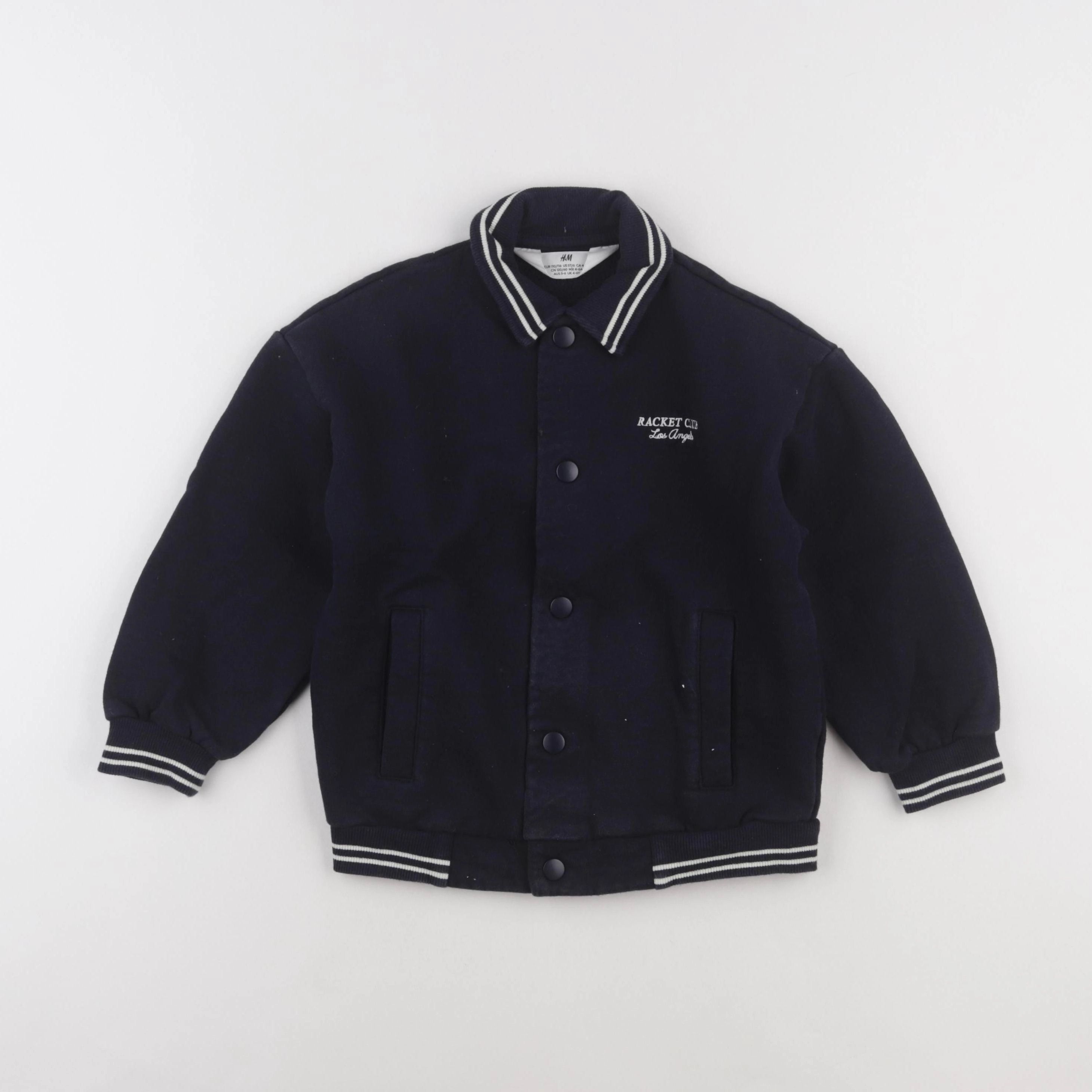 H&M - veste bleu - 4/6 ans