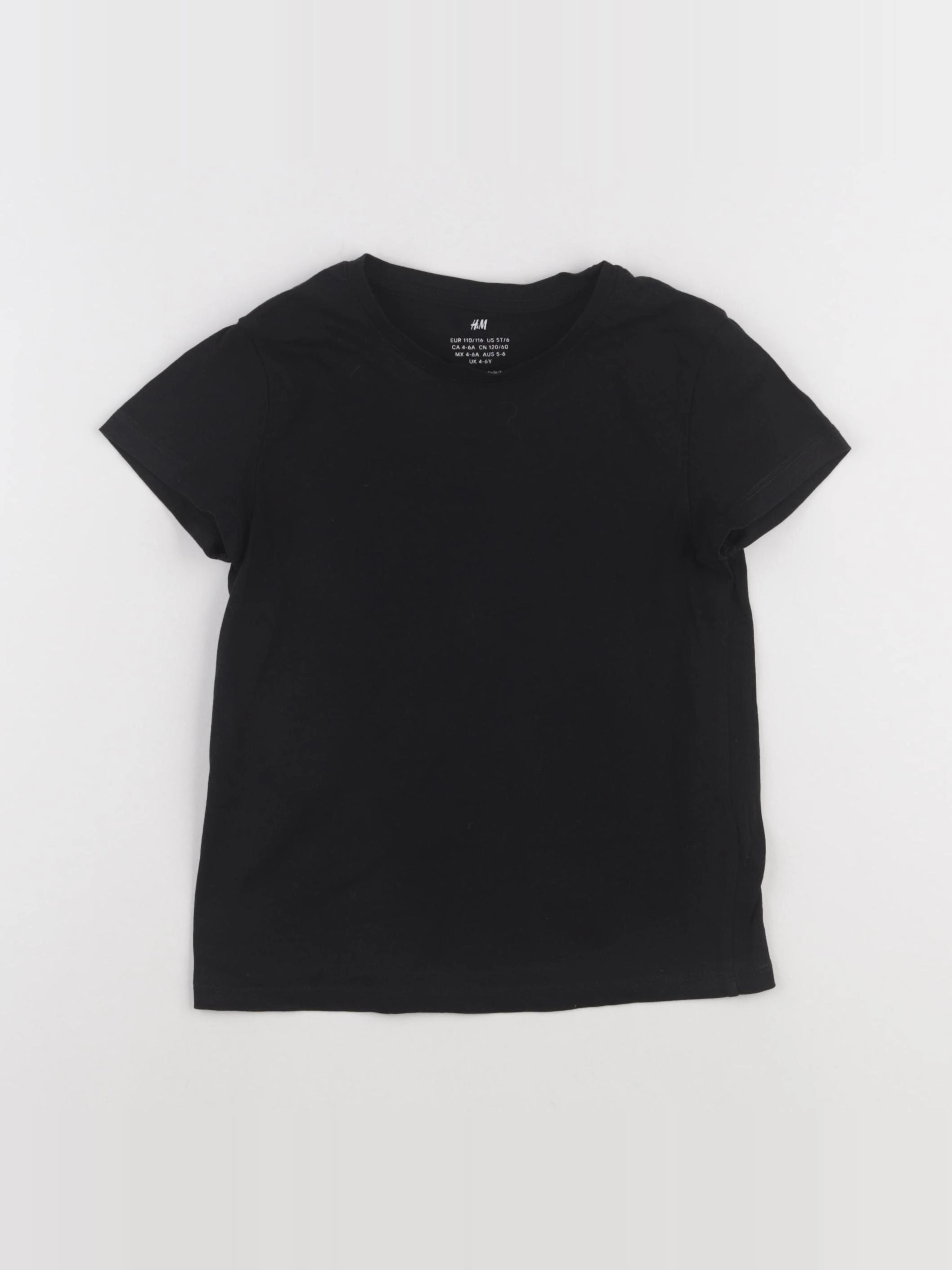 H&M - tee-shirt noir - 4/6 ans