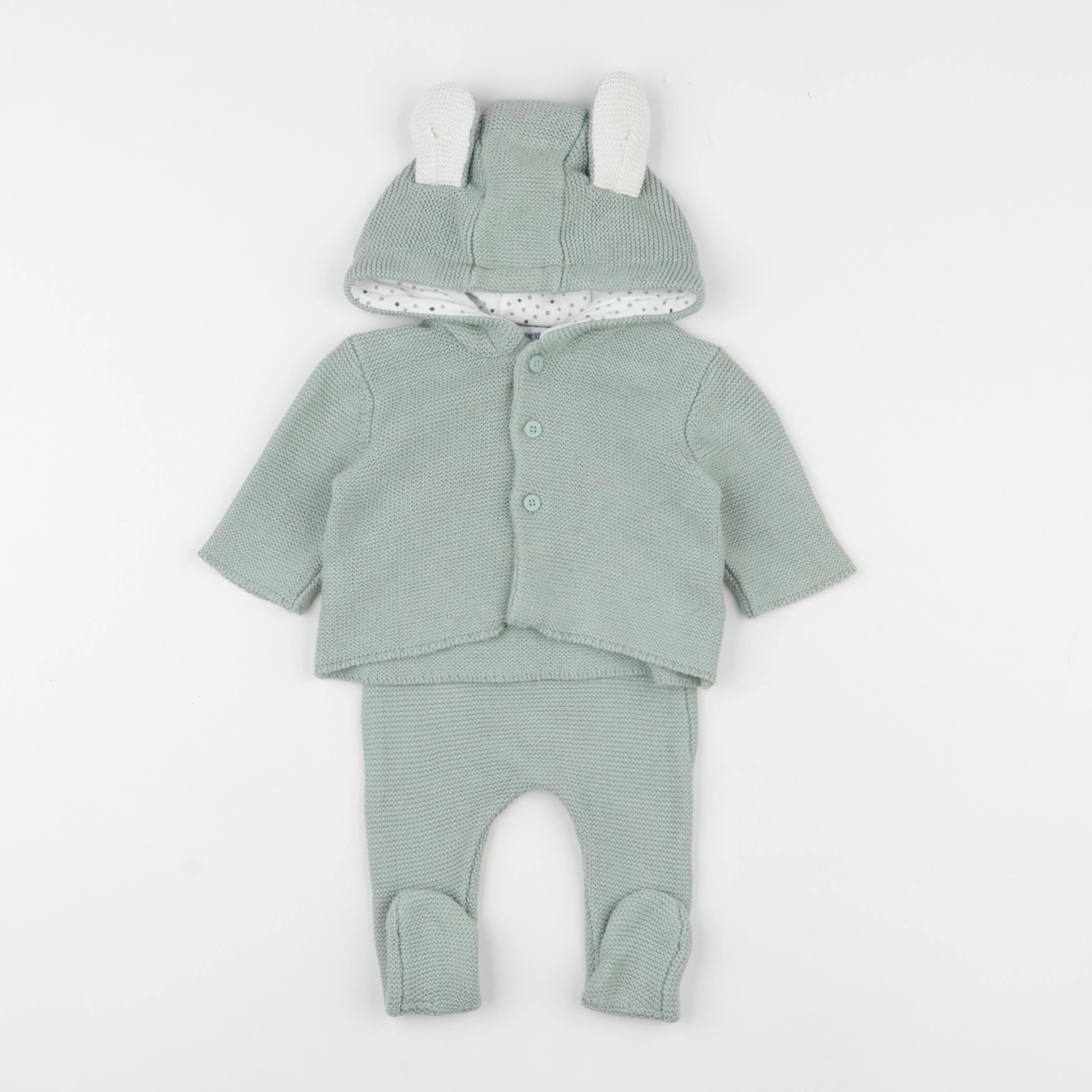 Vertbaudet - ensemble vert - 1 mois