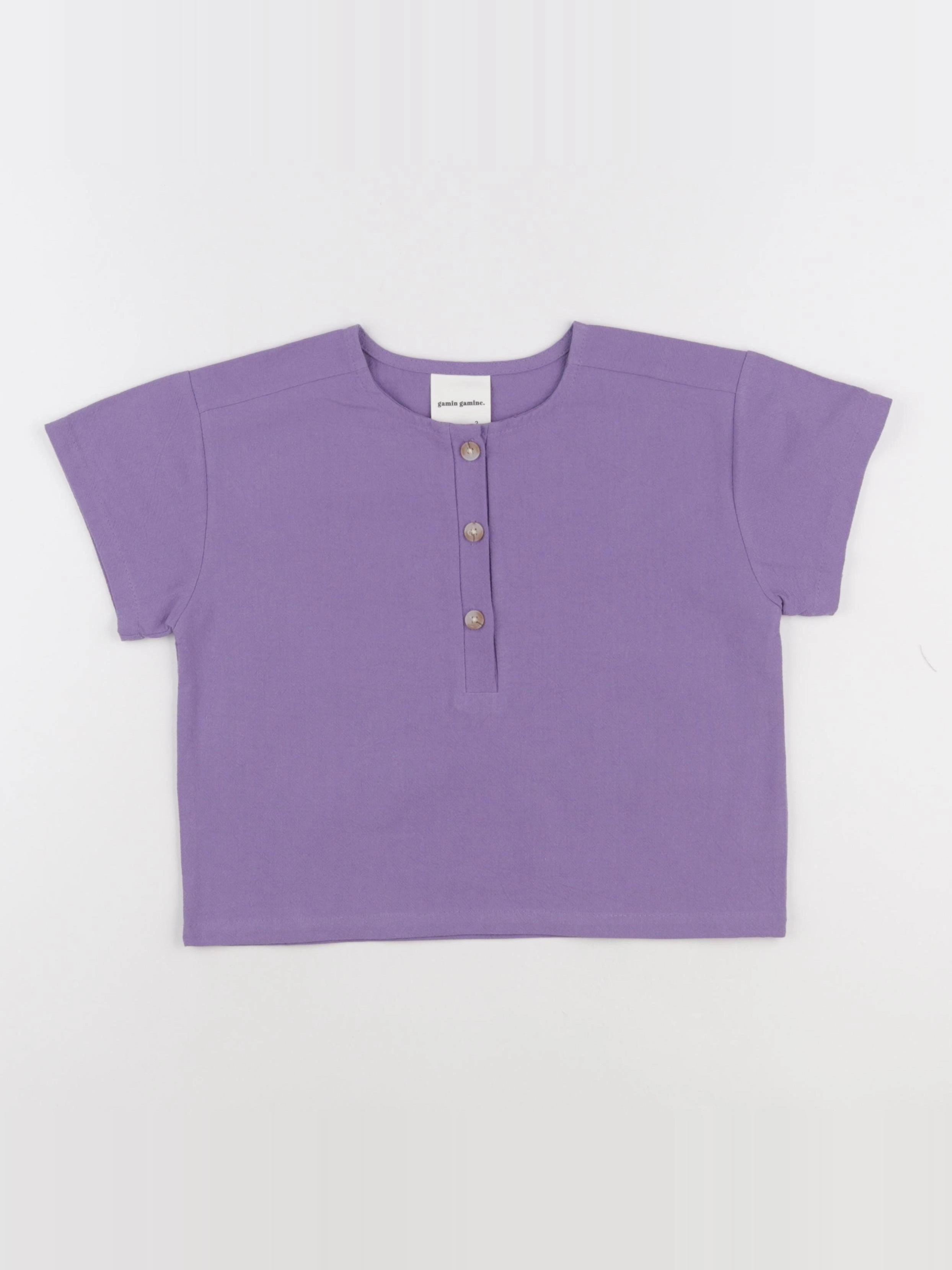 Gamin gamine - blouse violet - 2 ans